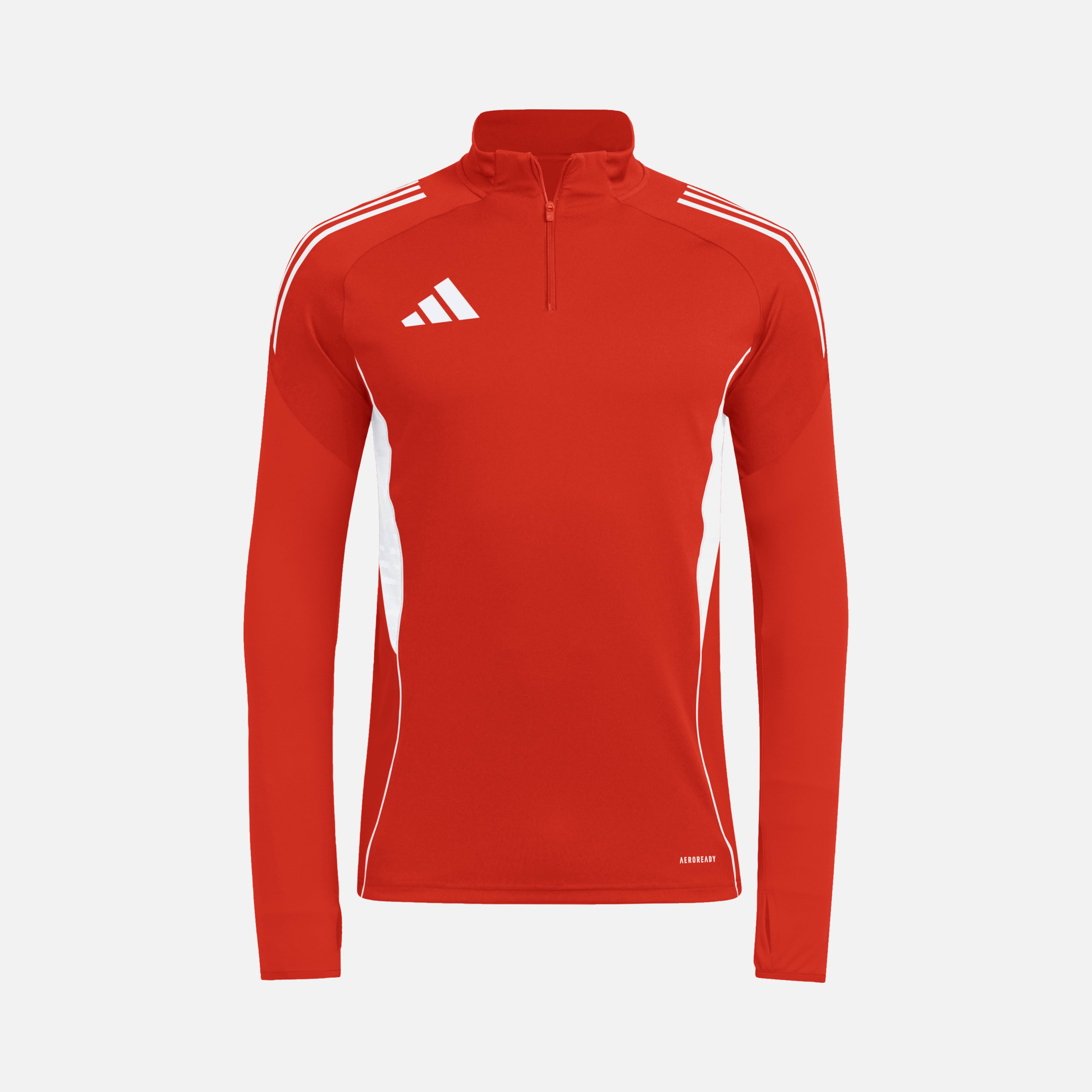 adidas AEROREADY Tiro25 Club Training 3-Stripes 1/4 Zip Long-Sleeve Erkek Tişört