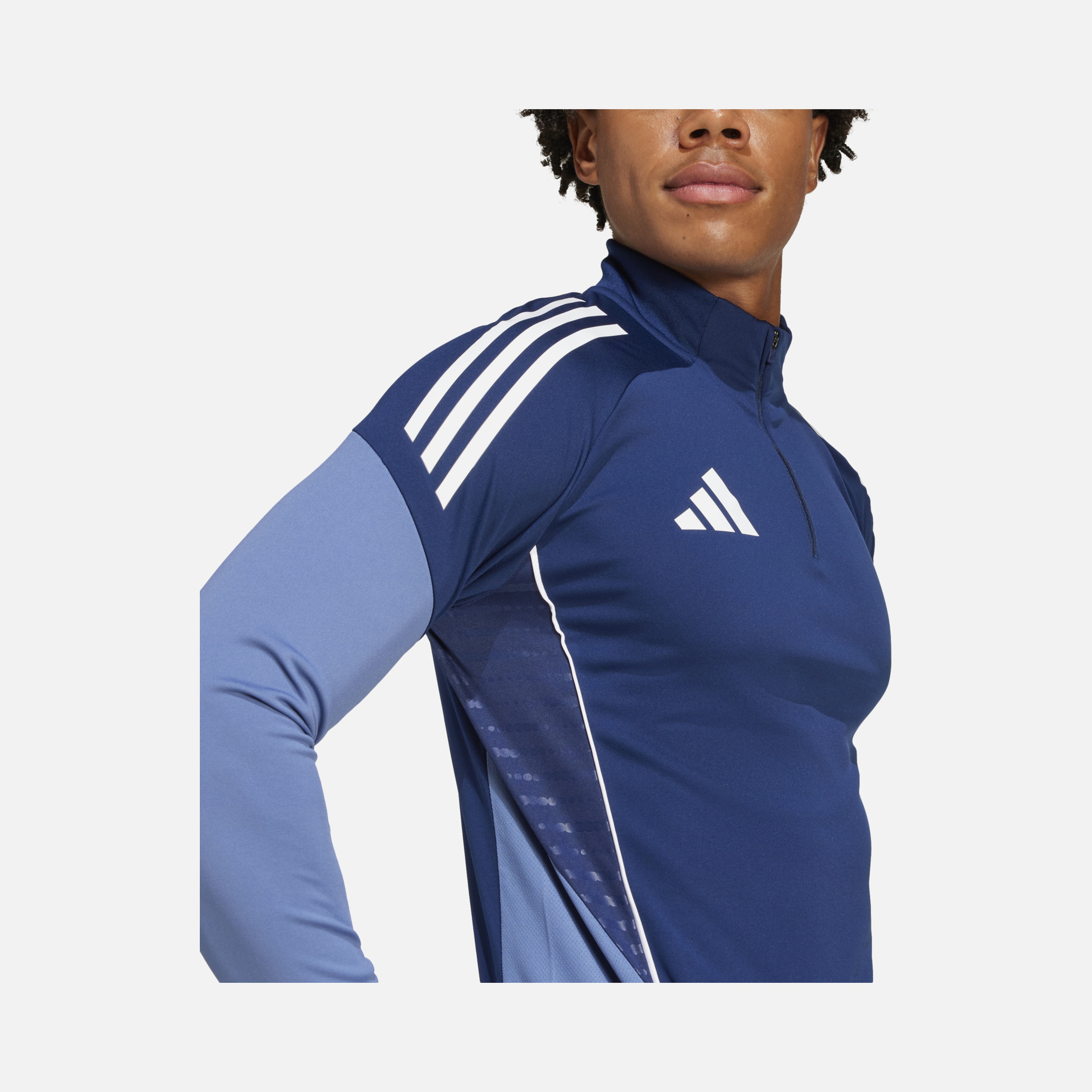 adidas AEROREADY Tiro25 Club Training 3-Stripes 1/4 Zip Long-Sleeve Erkek Tişört