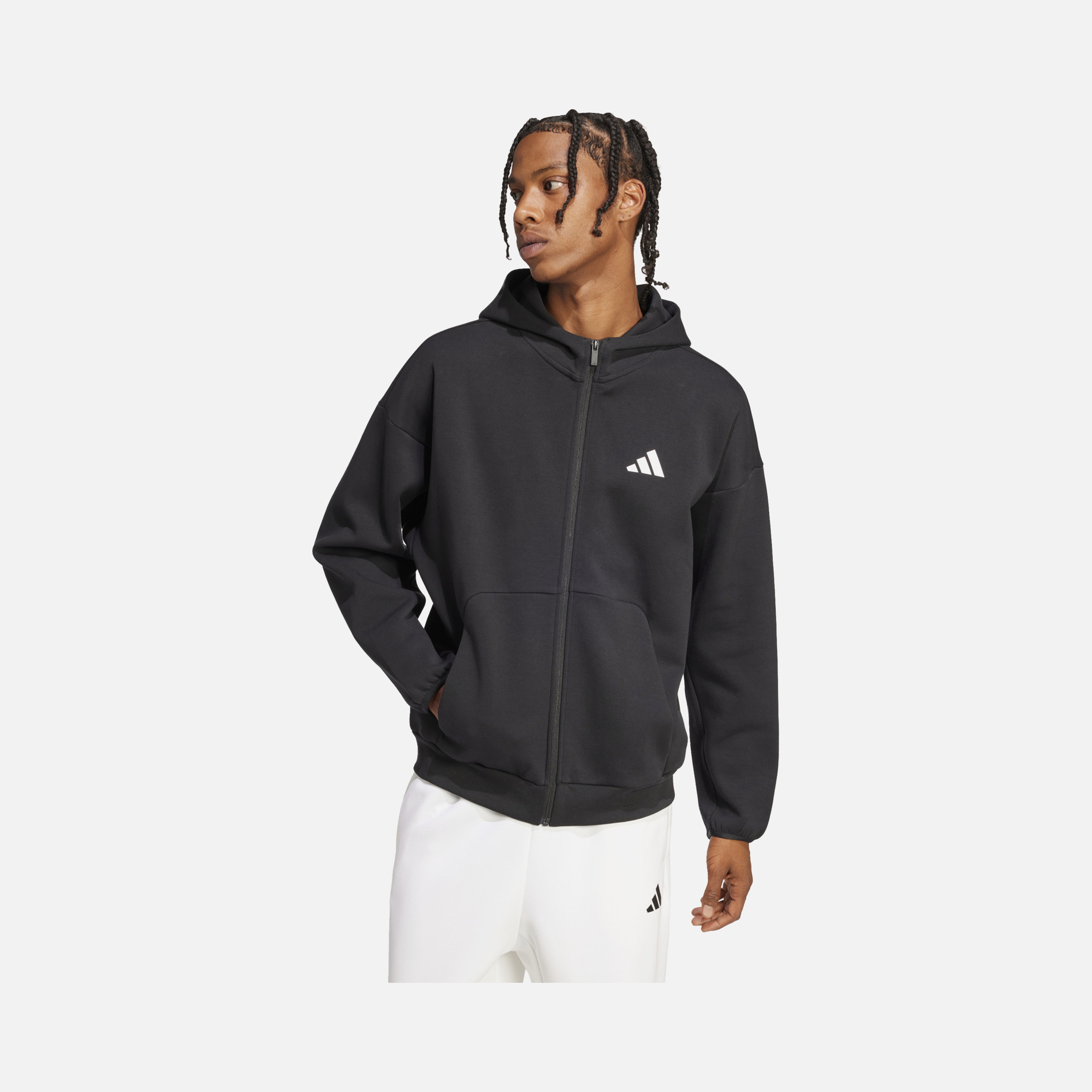 adidas Sportswear Future Icons Small Logo Full-Zip Hooded Erkek Sweatshirt