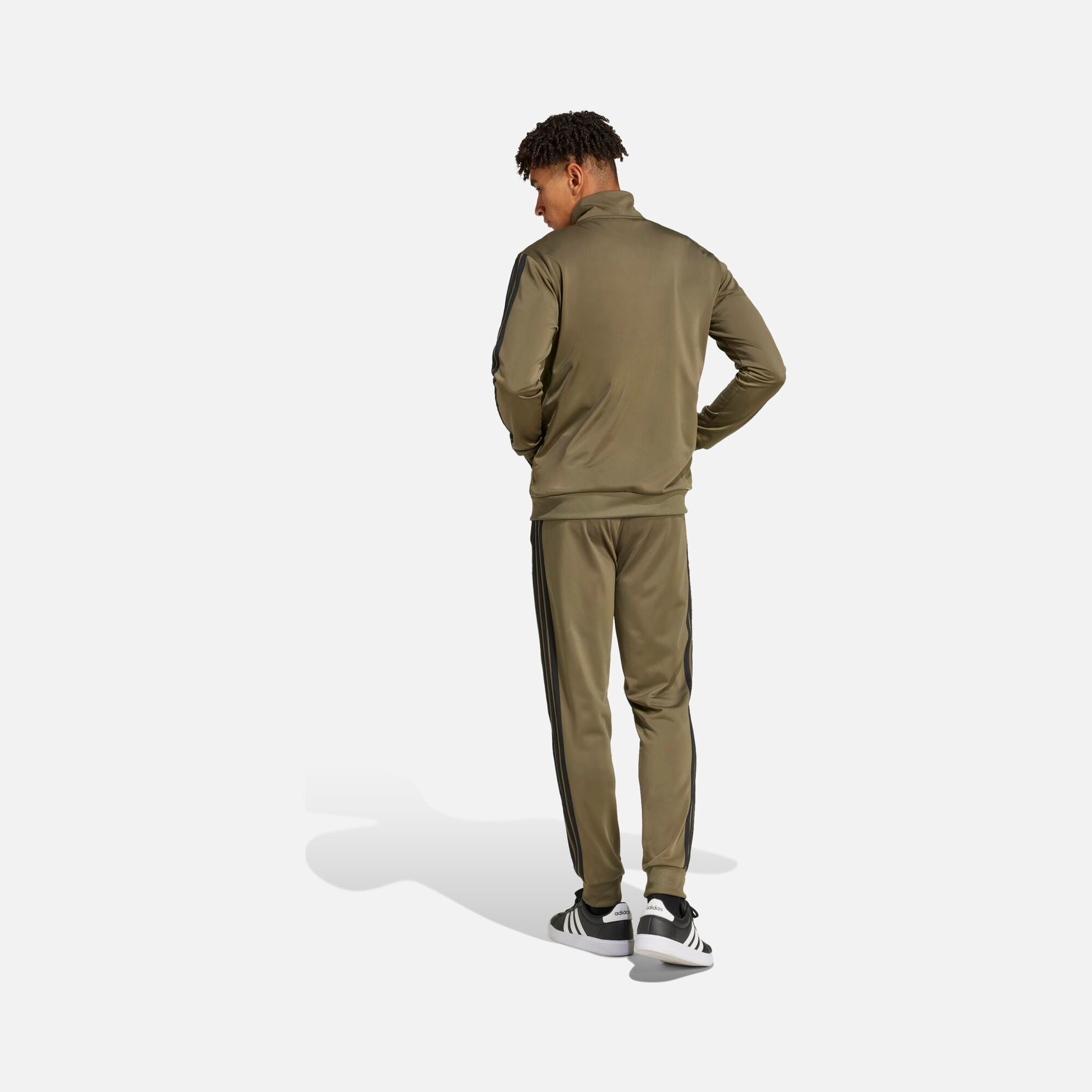 adidas Sportswear Basic 3-Stripes Tricot Regular Fit With Mid Rise Full-Zip Erkek Eşofman Takımı