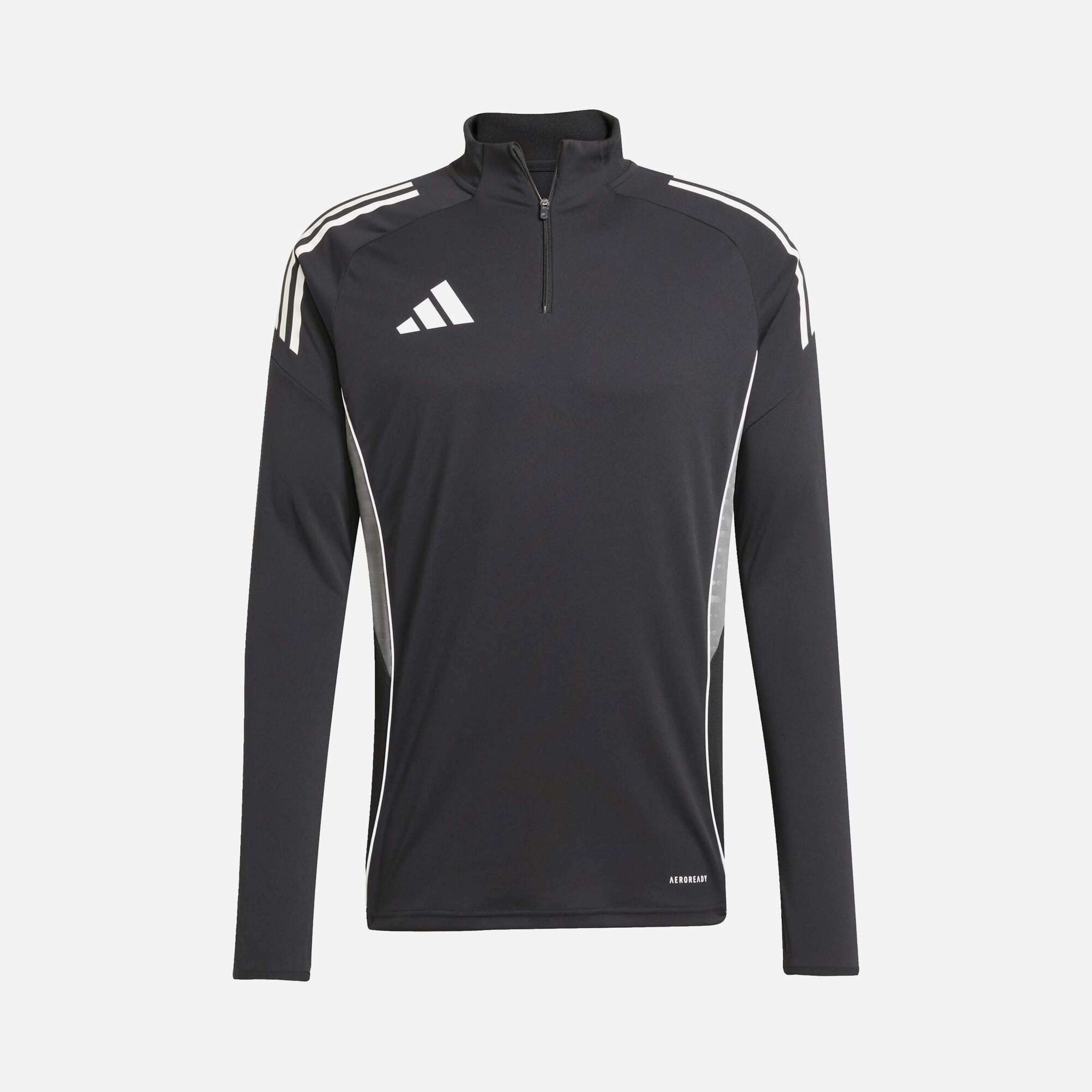 adidas AEROREADY Tiro25 Club Training 3-Stripes 1/4 Zip Long-Sleeve Erkek Tişört