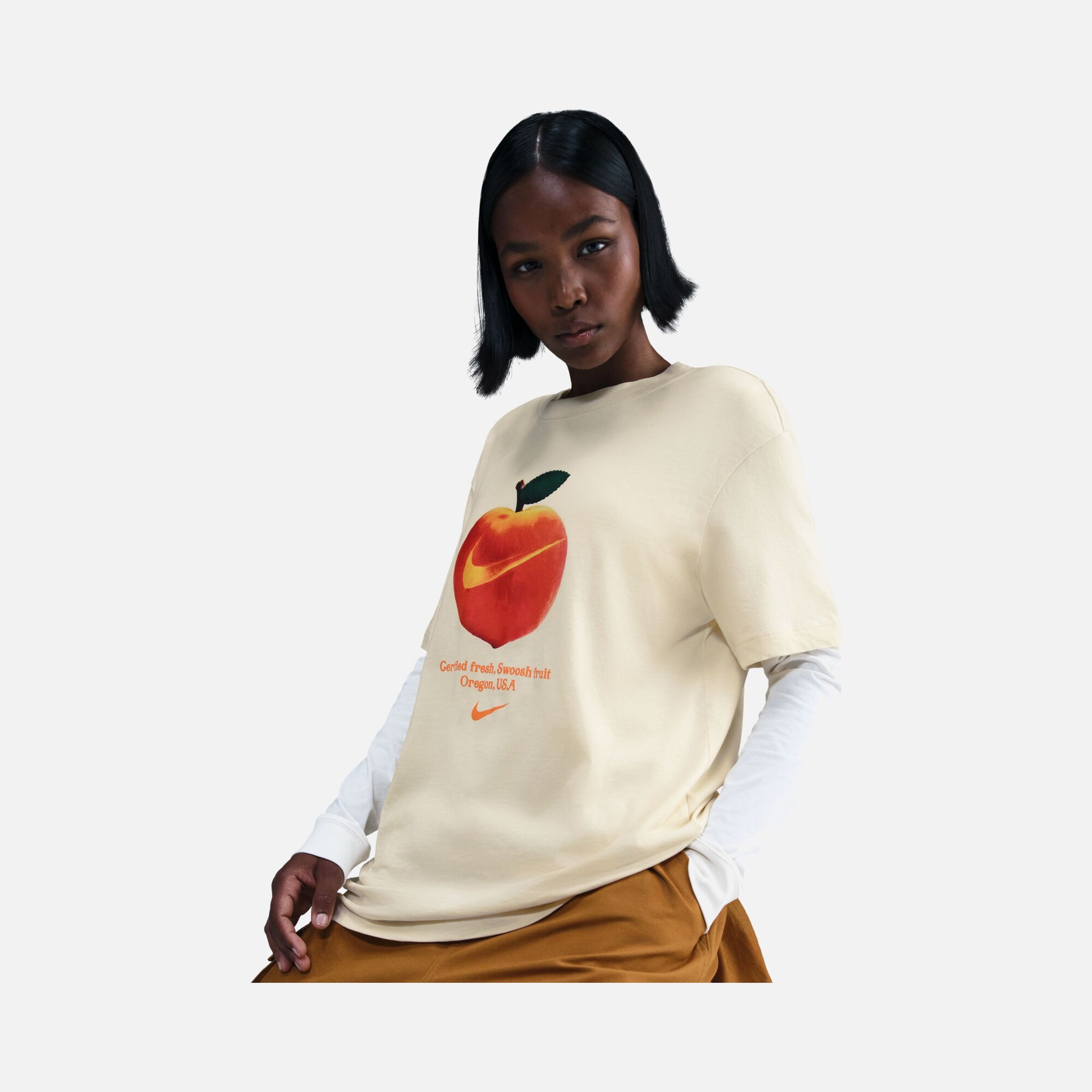 Nike W Nsw Frt Os Peach Tee Kadın Tişört