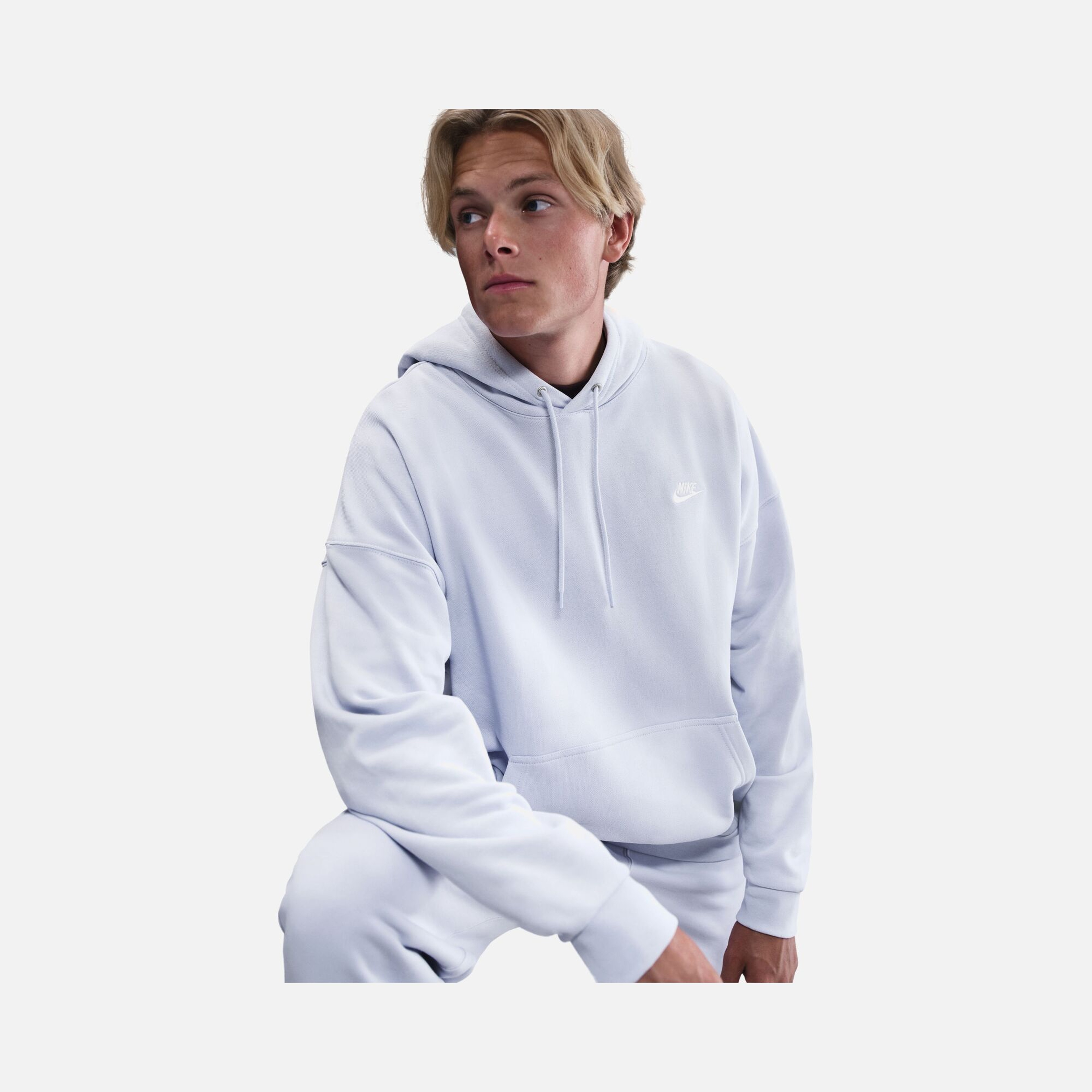 Nike Club+ Fleece Oversized French Terry Full-Zip Hoodie Erkek Sweatshirt