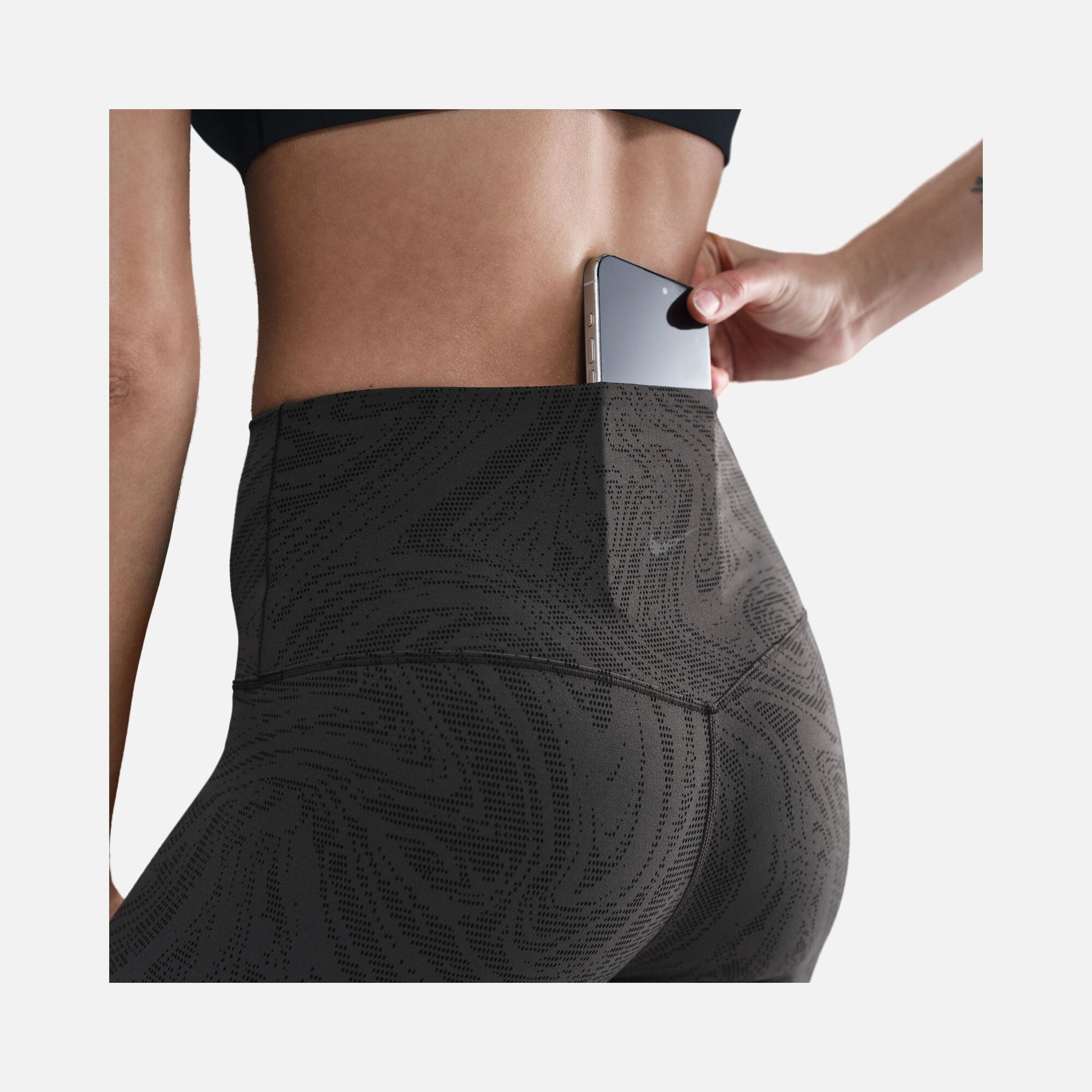 Nike Dri-fit Zenvy Hr 7/8 Aop Kadın Tayt