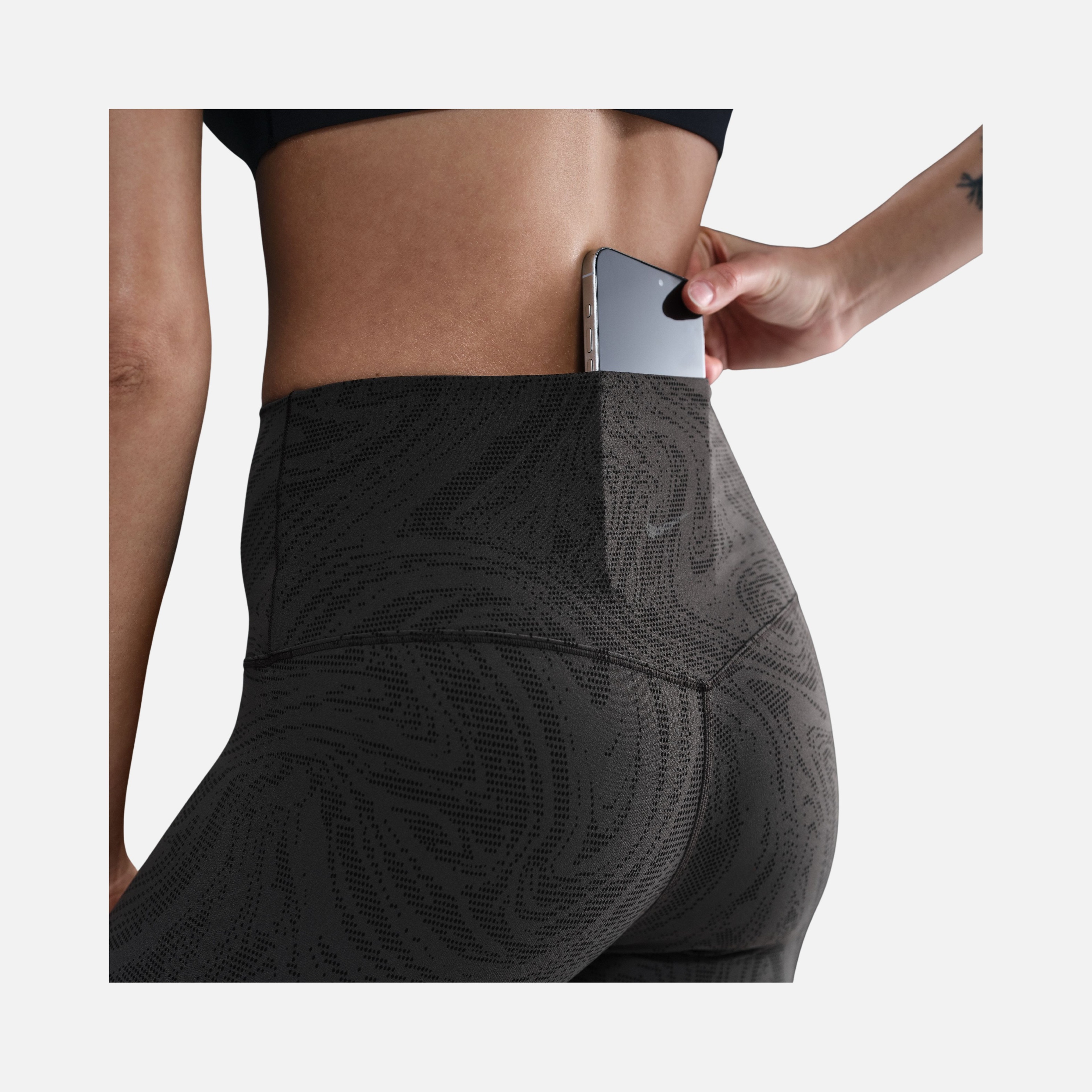 Nike Dri-fit Zenvy Hr 7/8 Aop Kadın Tayt