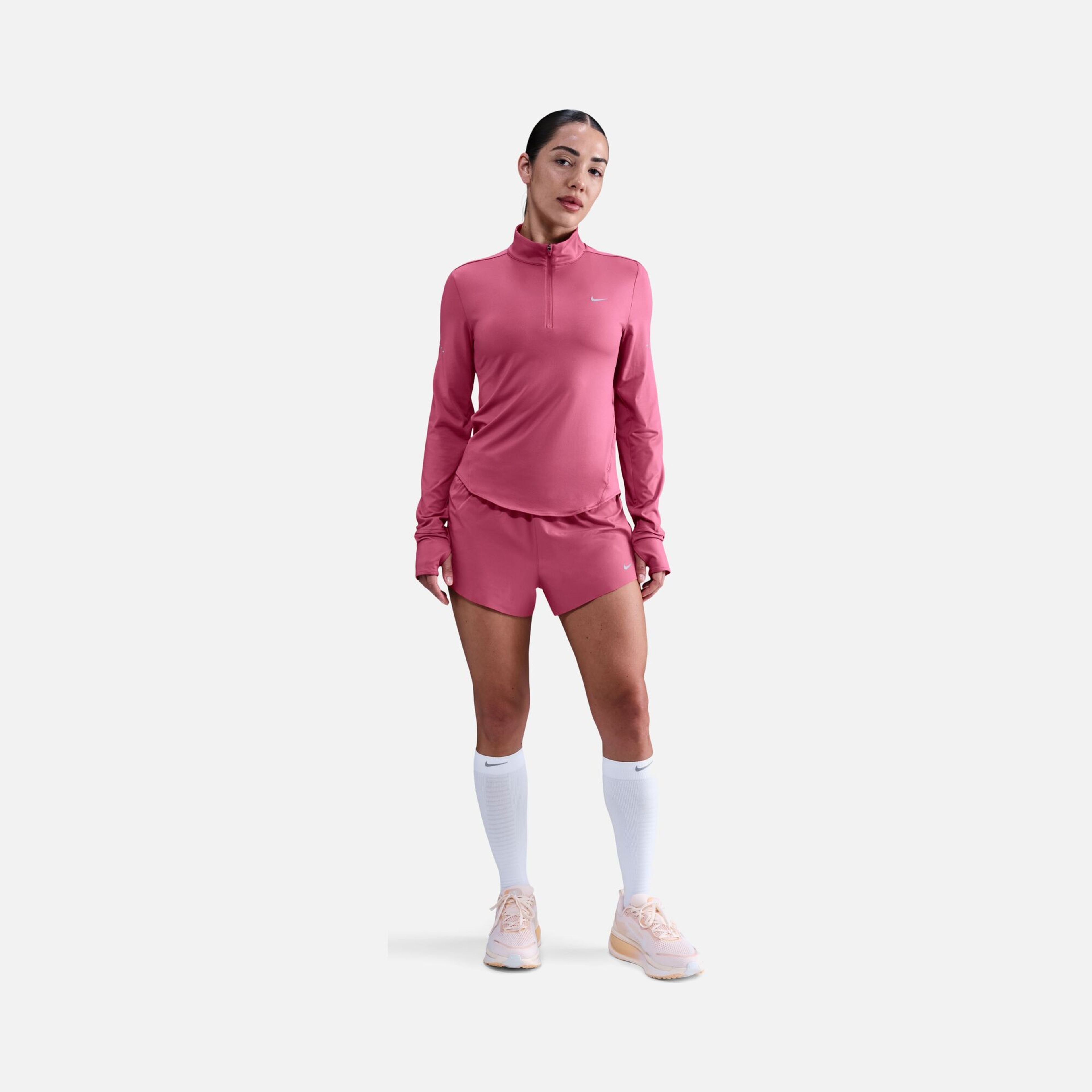 Nike Swift Dri-Fit UV 1/4-Zip Running Long-Sleeve Kadın Tişört