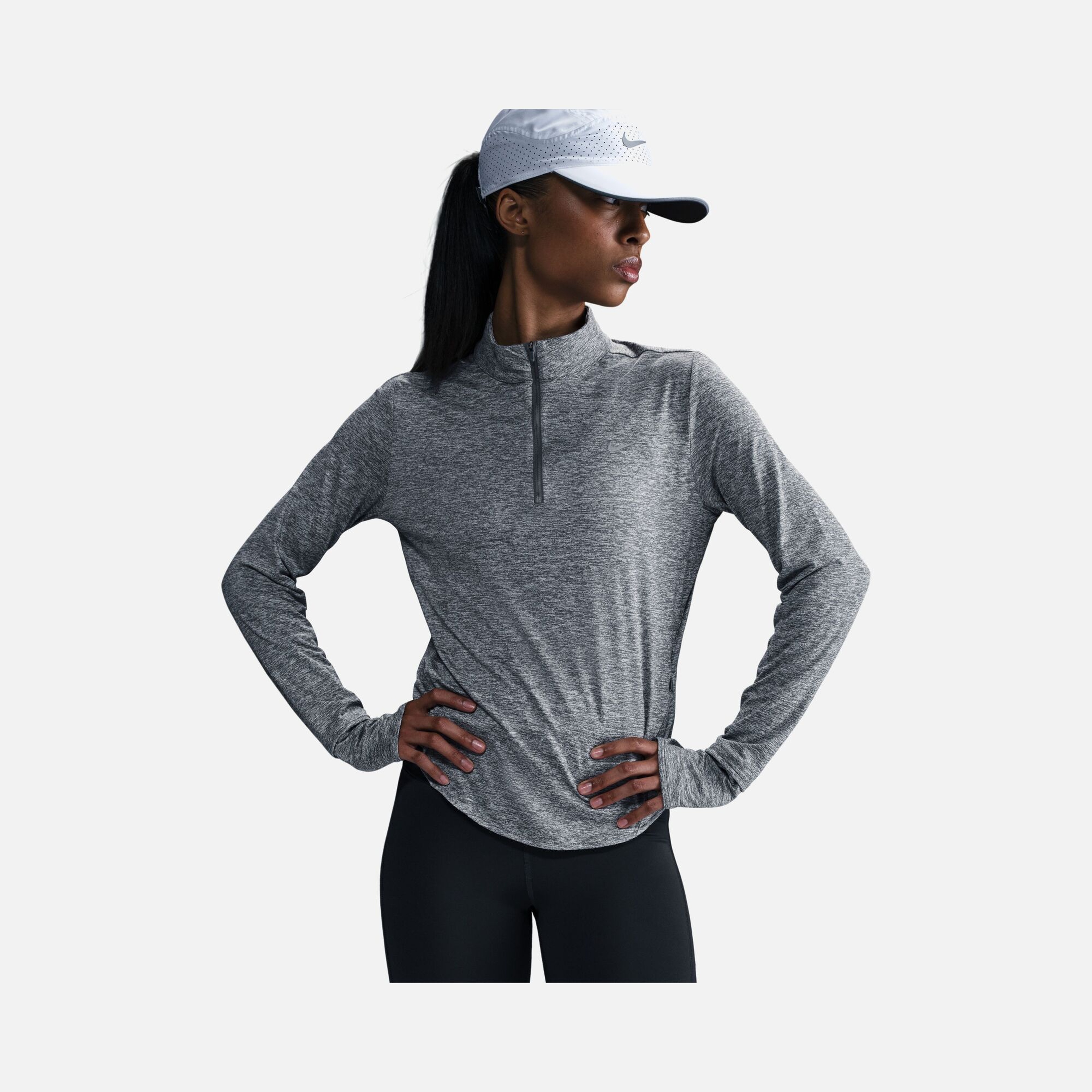 Nike Swift Dri-Fit UV 1/4-Zip Running Long-Sleeve Kadın Tişört