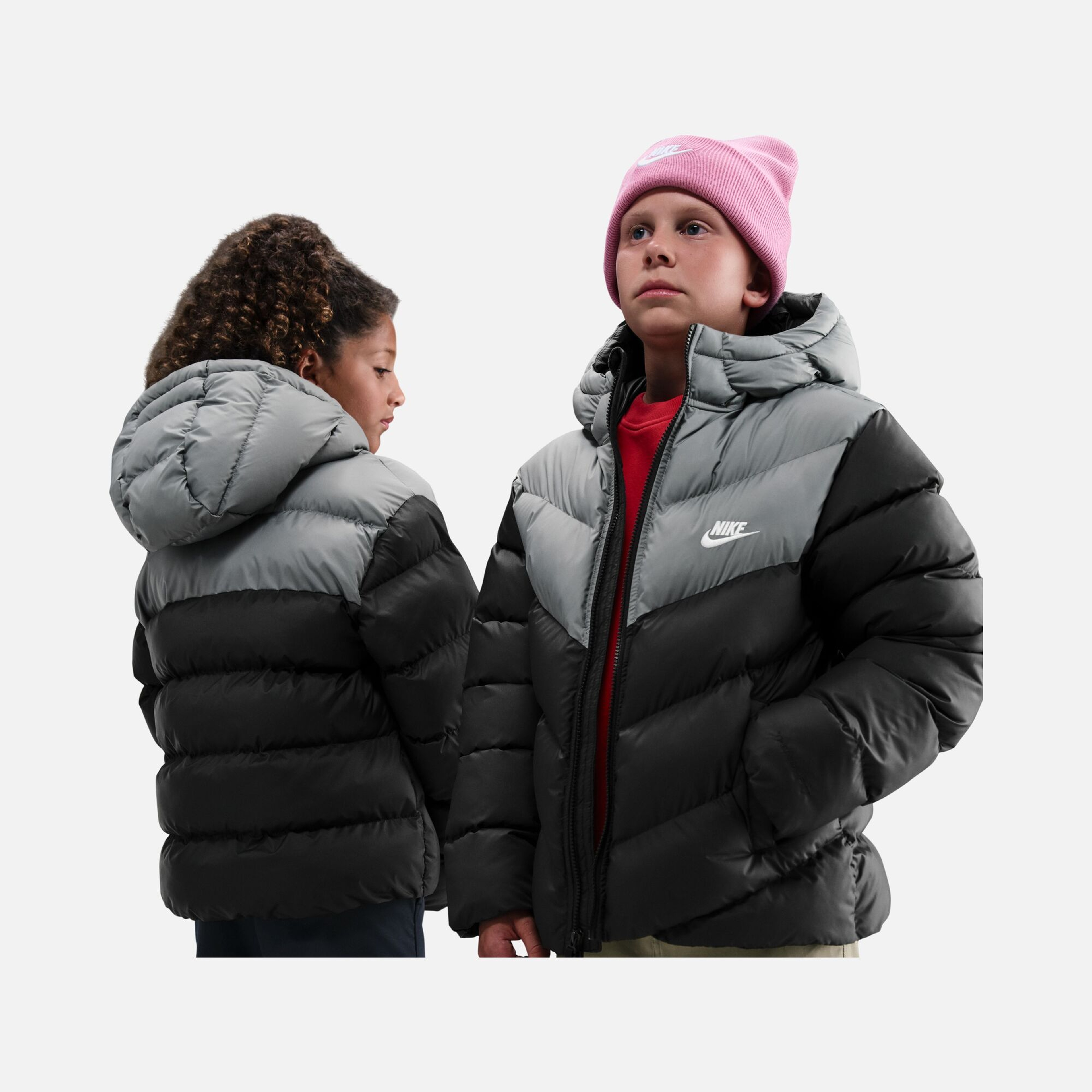 Nike Nsw Tf Adp Puffer Colorblock Çocuk Kapüşonlu Mont