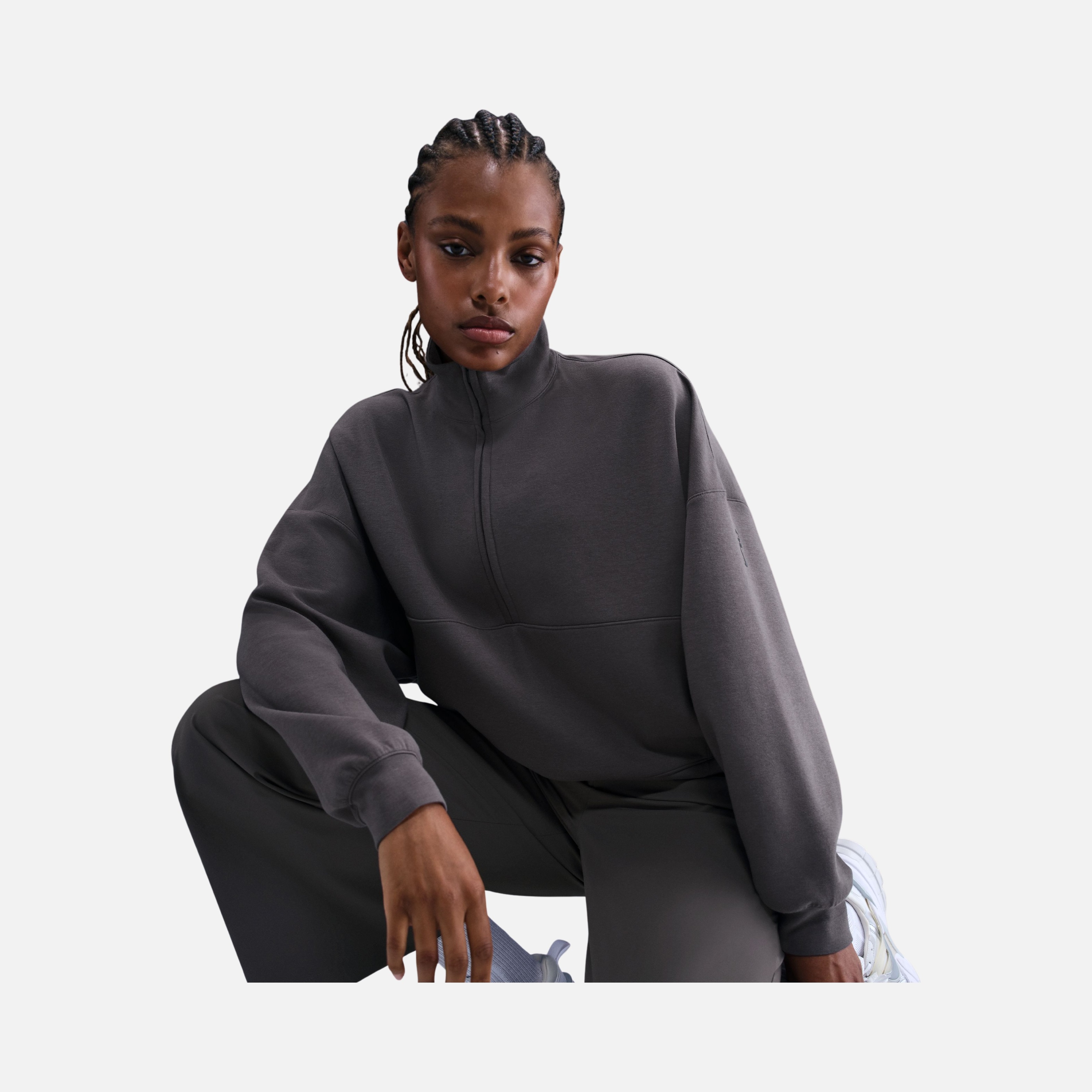 Nike 24.7 Dri-Fit Half-Zip Soft Knit Training Kadın Sweatshirt