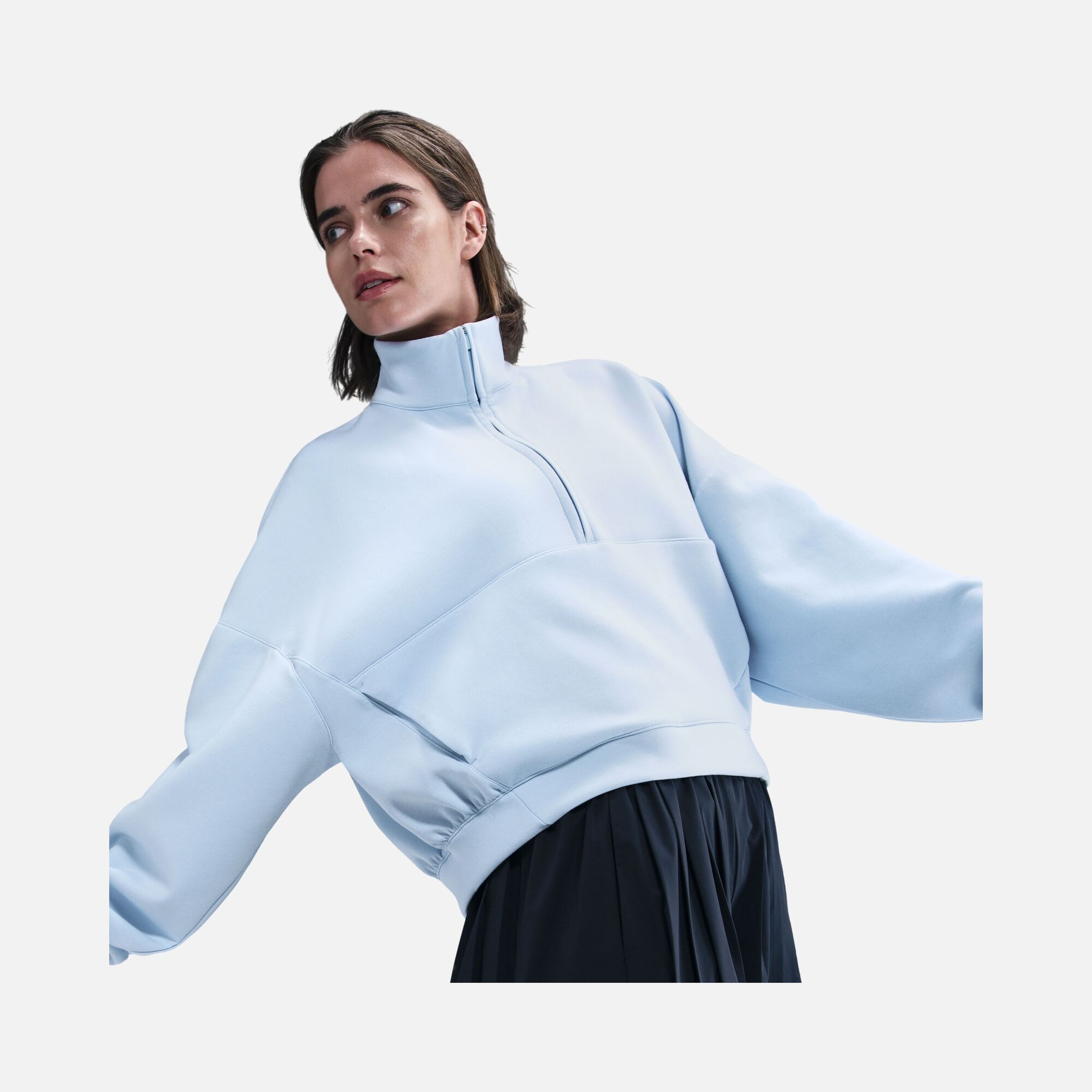 Nike 24.7 Dri-Fit Half-Zip Soft Knit Training Kadın Sweatshirt