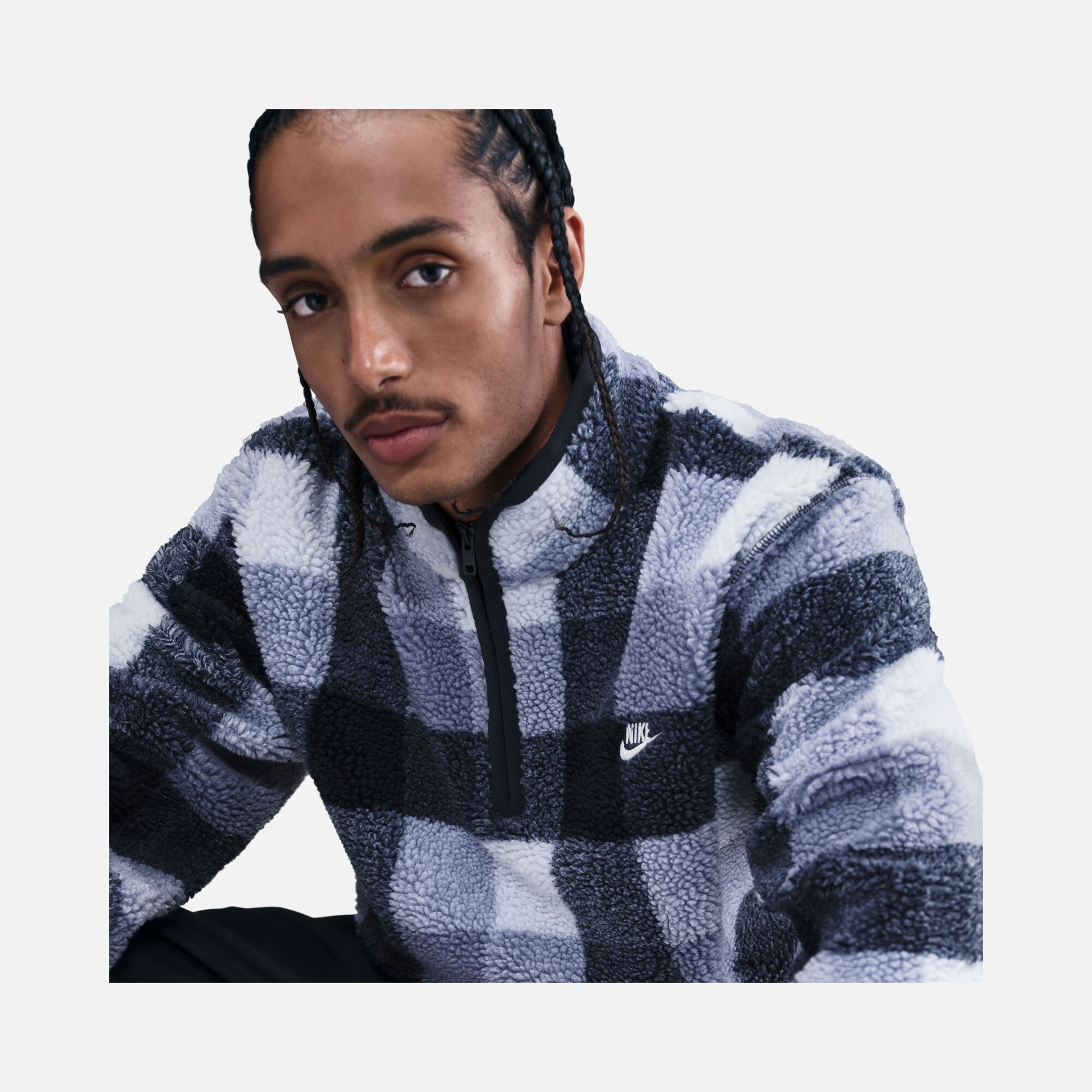 Nike Sportswear Club+ Sesonal Winterized Fleece All Over Printed Half-Zip Erkek Sweatshirt