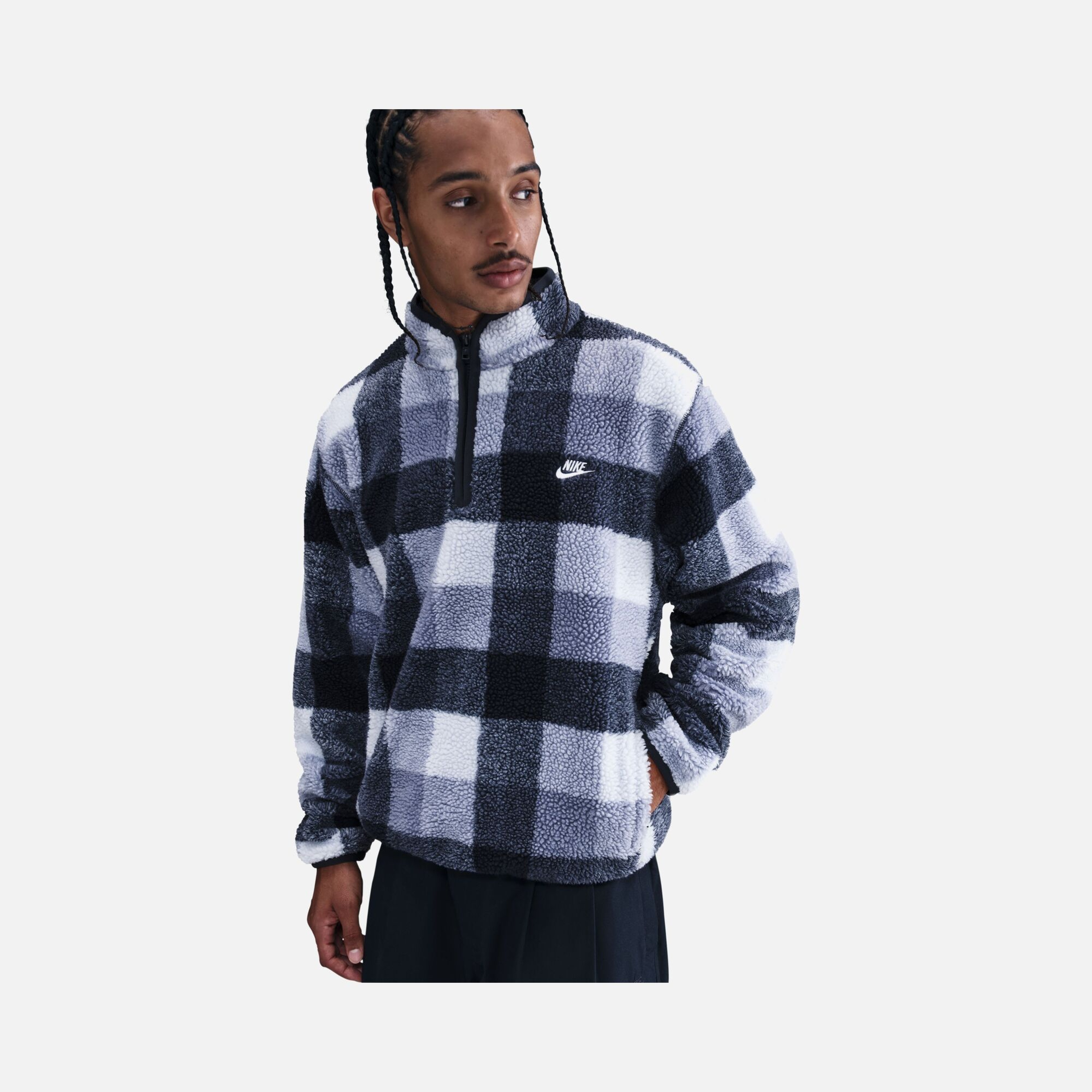 Nike Sportswear Club+ Sesonal Winterized Fleece All Over Printed Half-Zip Erkek Sweatshirt