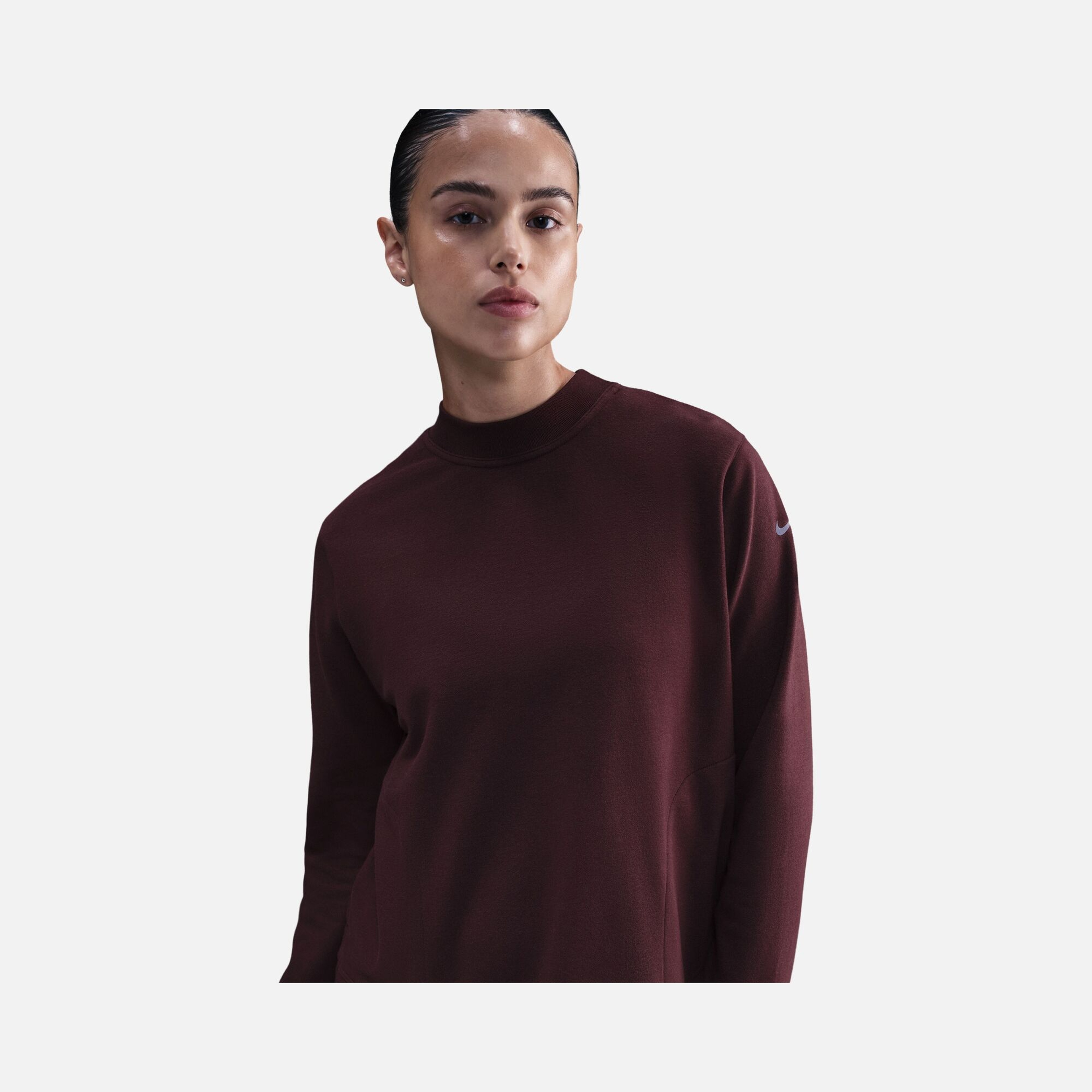 Nike One Reversible French Terry Pullover Full Length Slit Long-Sleeve Training (Maternity) Kadın Tişört