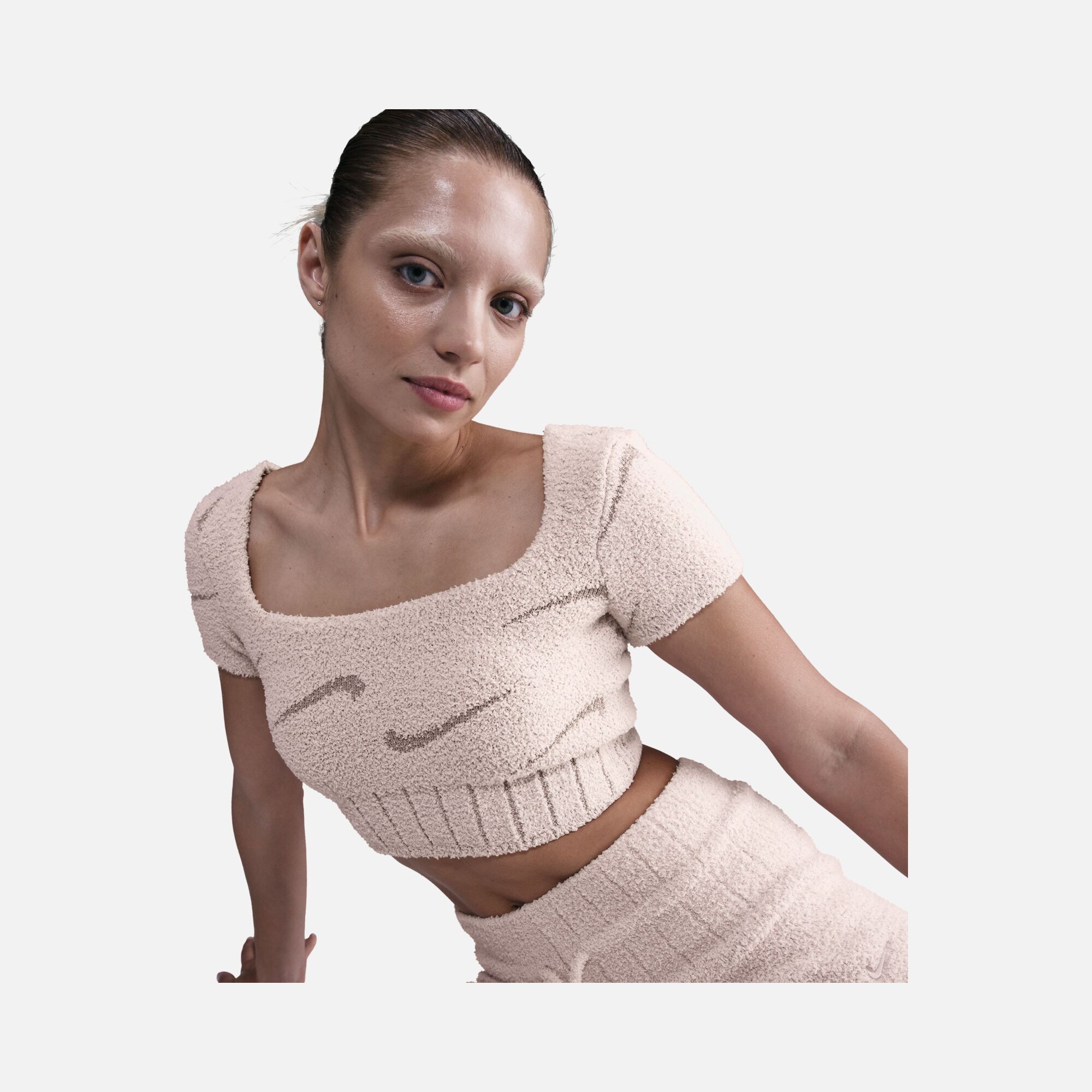 Nike Phoenix Bouncle Ss Crop Top Kadın Tişört | Barçın