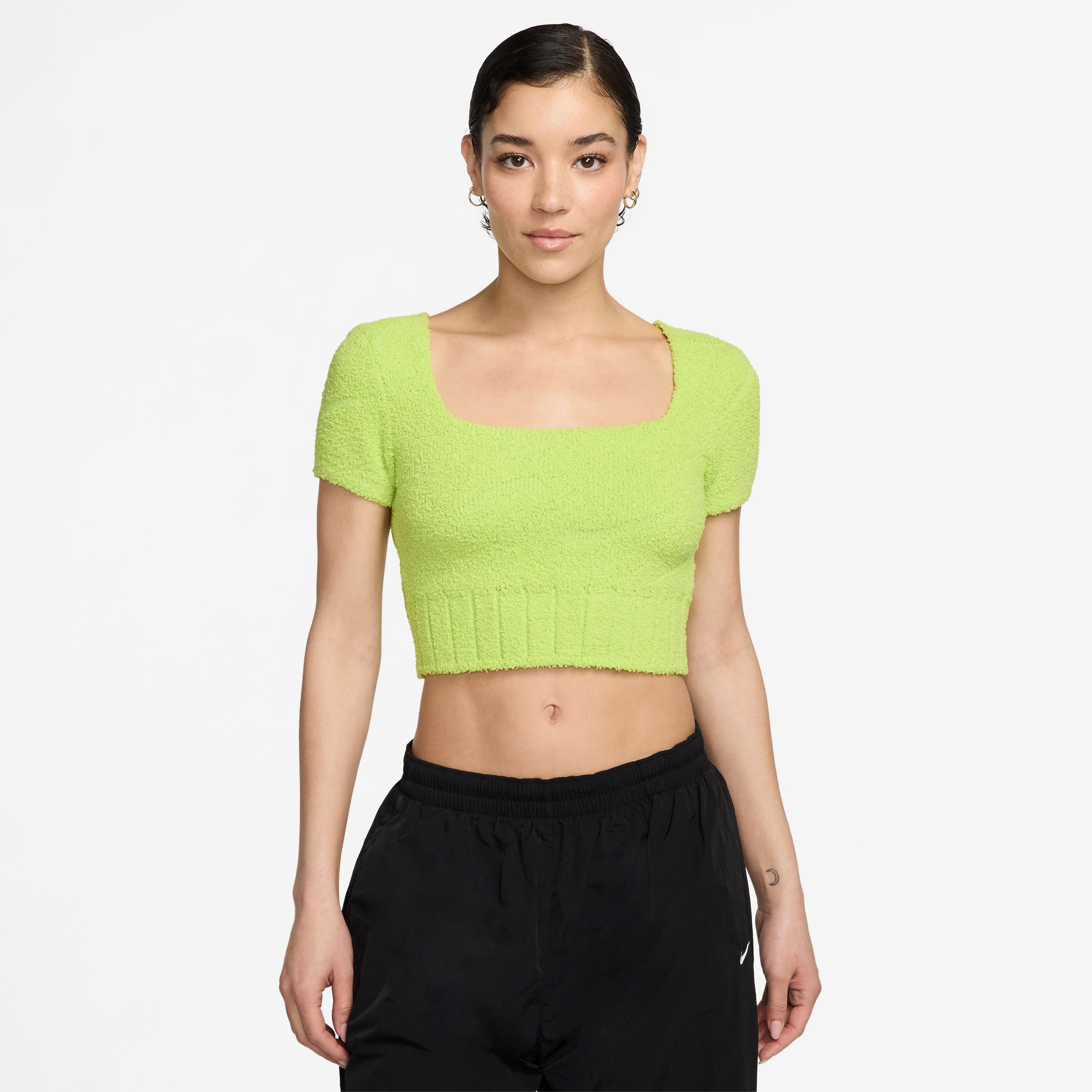 Nike Phoenix Bouncle Ss Crop Top Kadın Tişört