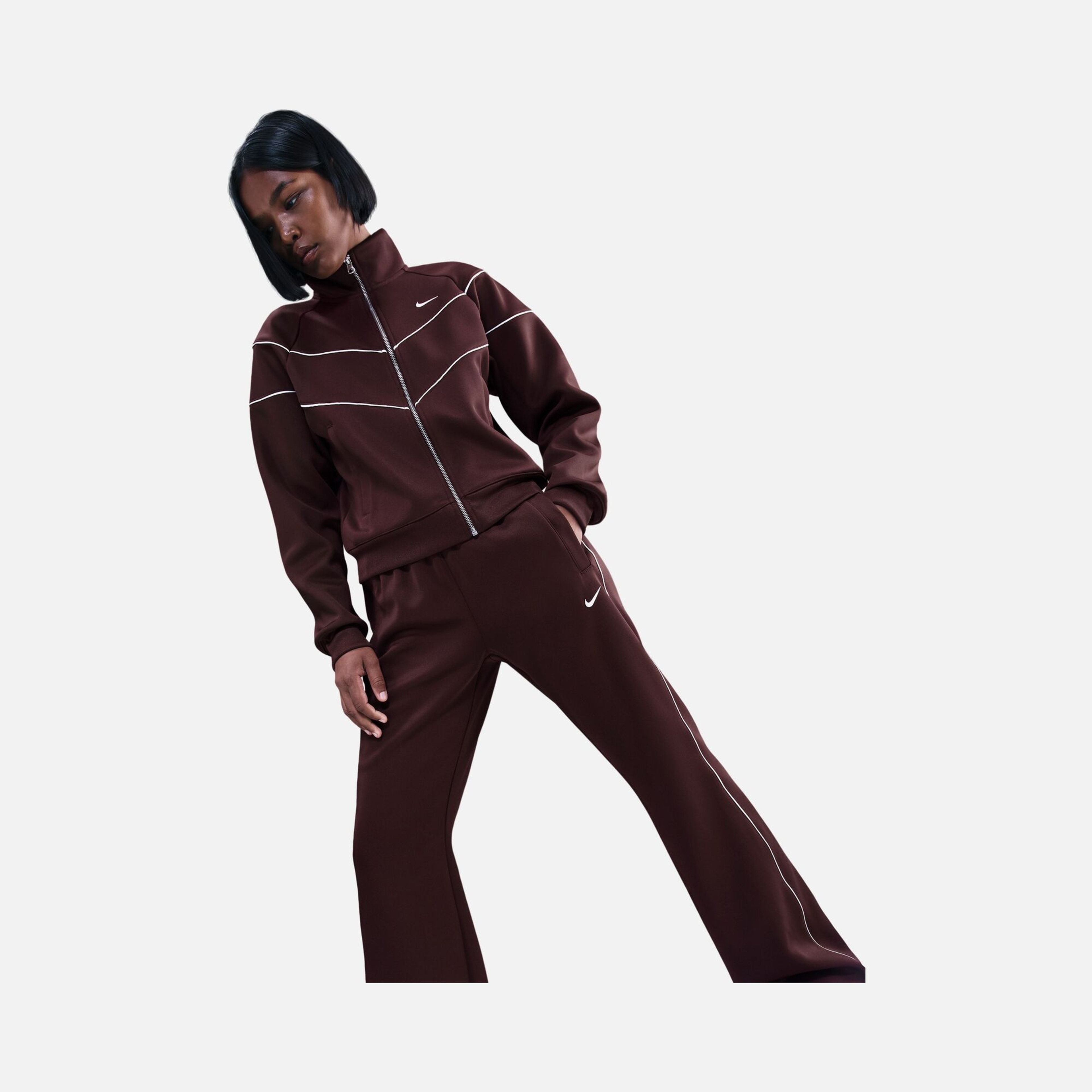 Nike Sportswear Essentials Windrunner Mid-Rise Slim Poly Knit Kadın Eşofman Altı