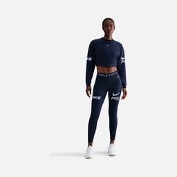 Nike W Np Df Flc Crew Tt Grx Kadın Sweatshirt