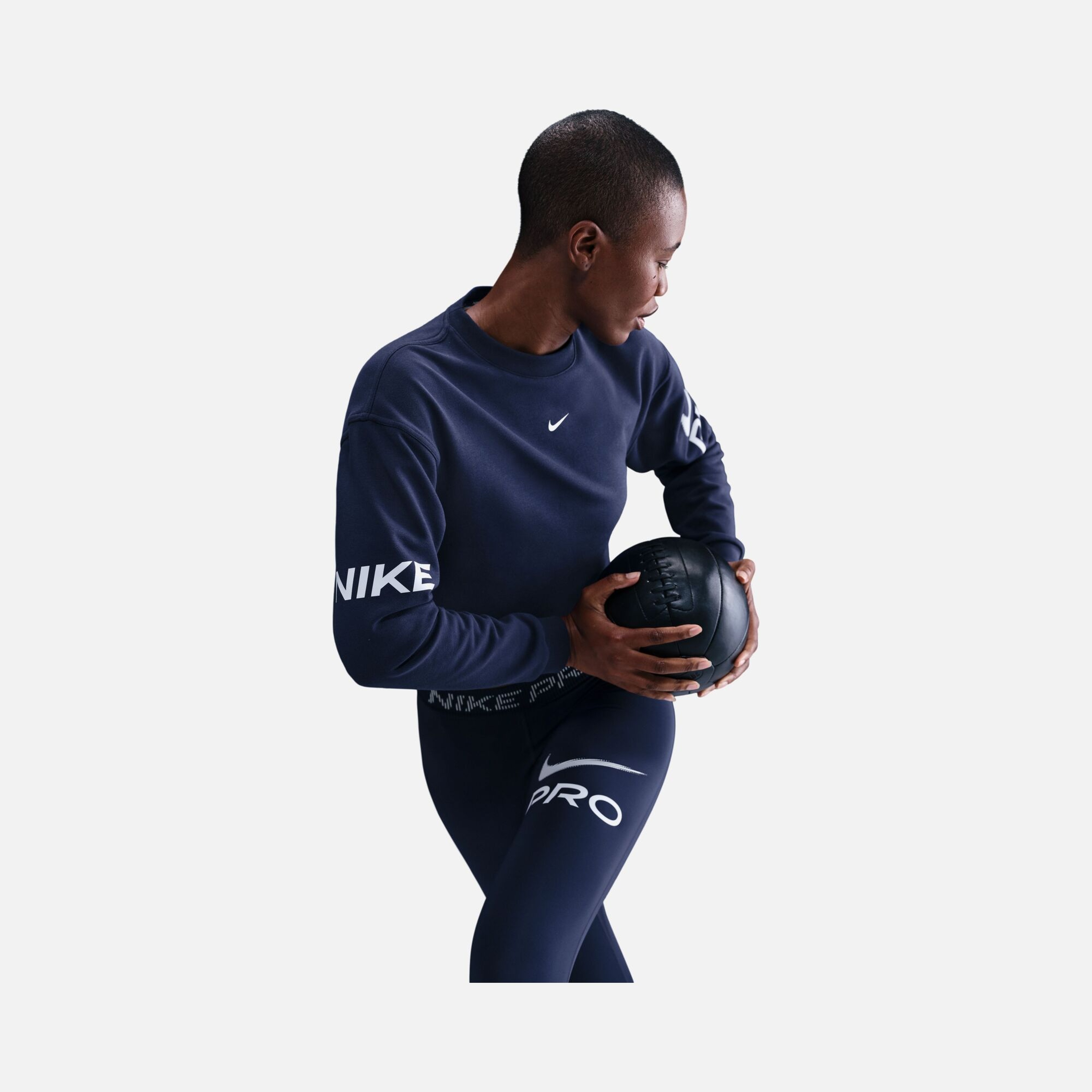 Nike W Np Df Flc Crew Tt Grx Kadın Sweatshirt