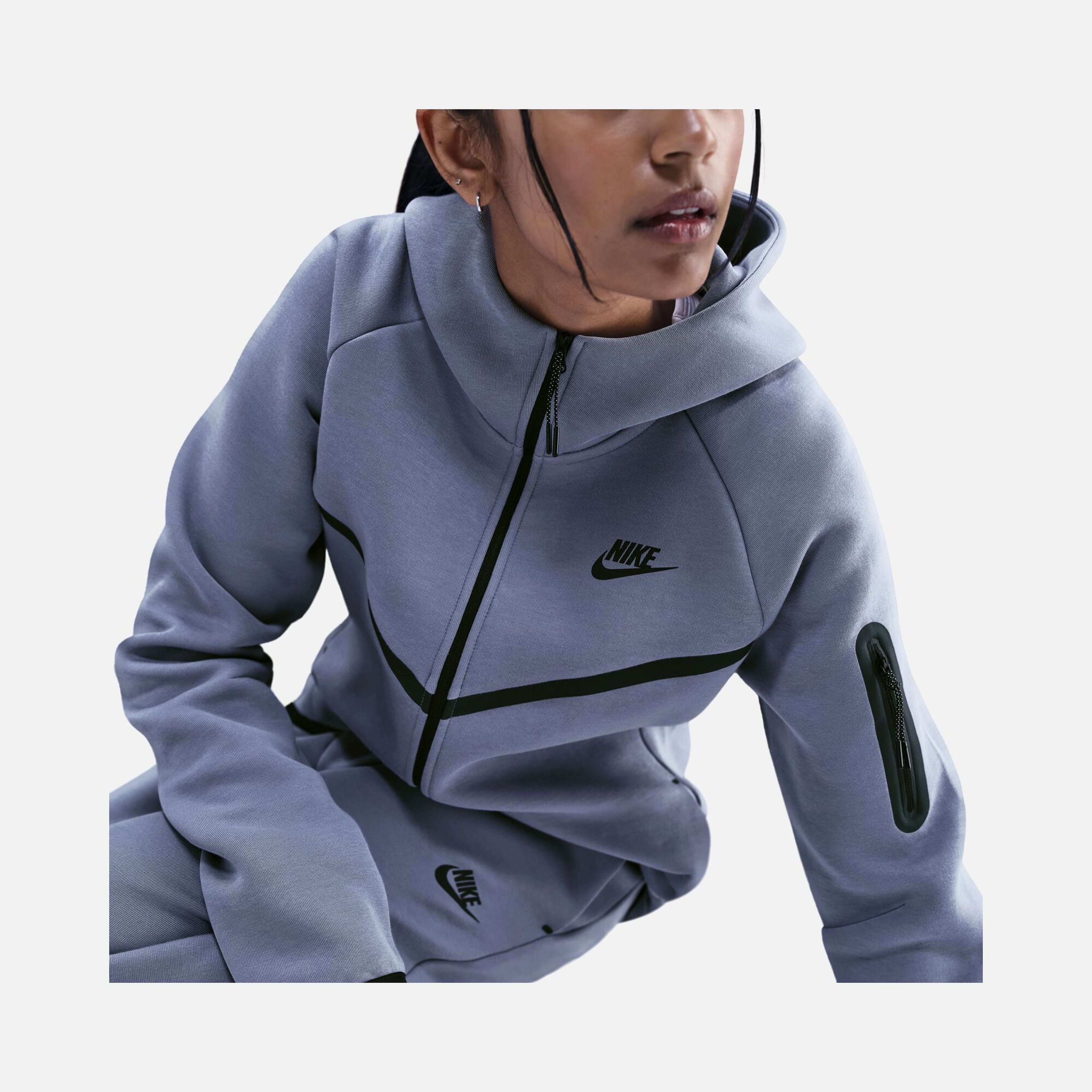 Nike Sportswear Tech Fleece Windrunner Full-Zip Hooded SS25 Kadın Sweatshirt