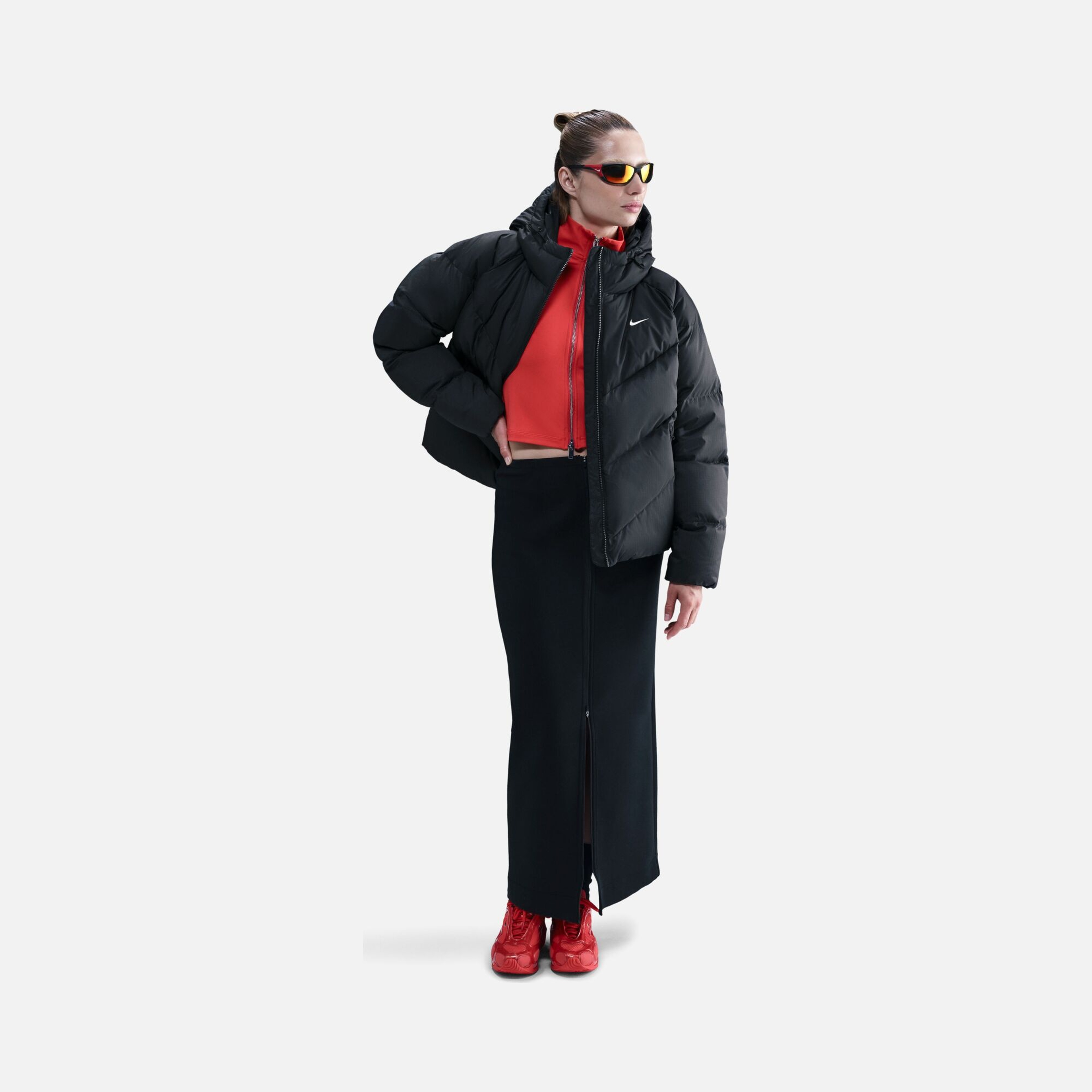 Nike Windpuffer Storm-FIT Loose Hooded Down Puffer Kadın Mont