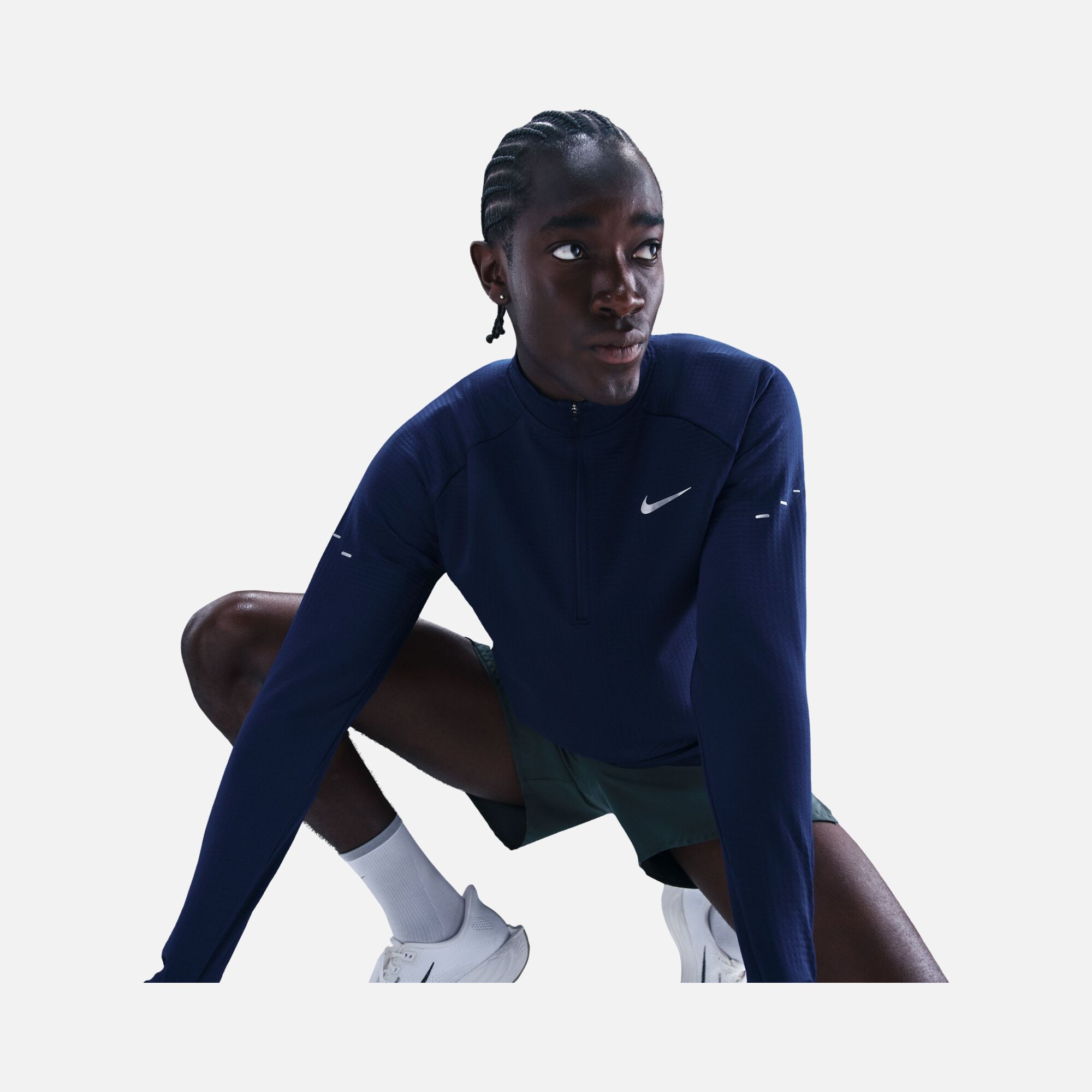 Nike Therma-Fit Winterized Stride Half Zip Erkek Uzun Kollu Tişört