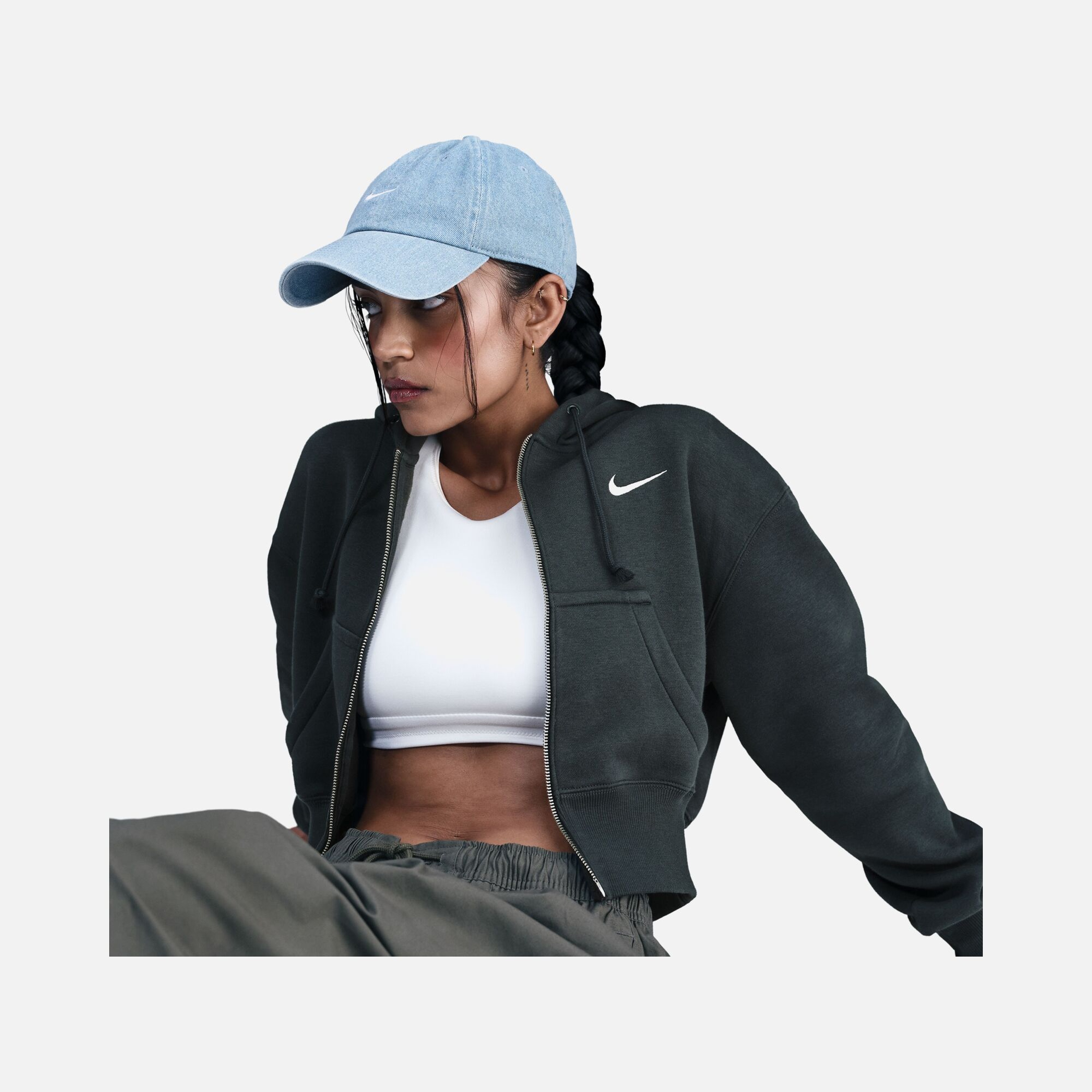 Nike Nsw Phoneix Fleece Crop Fz Hdy Kadın Sweatshirt
