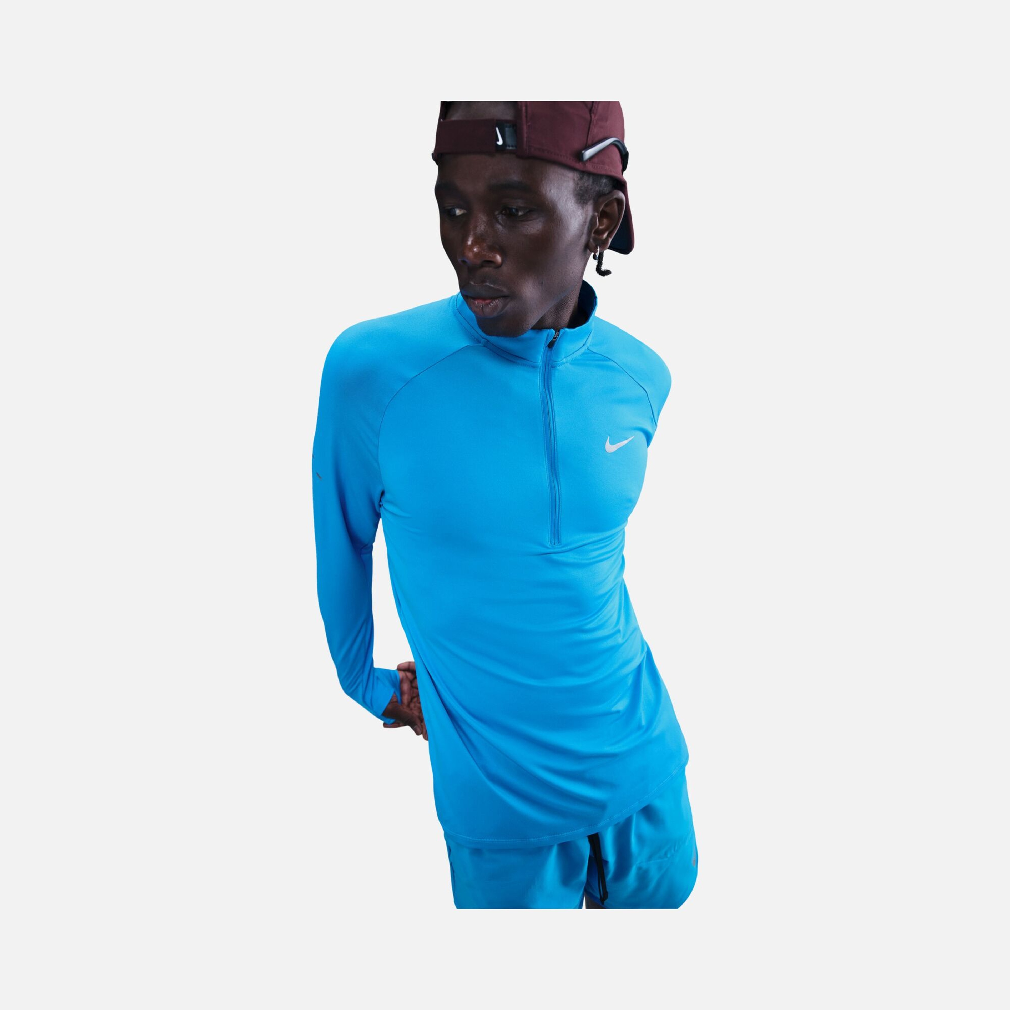 Nike Stride Dri-Fit  1/4-Zip Midlayer Running Long-Sleeve Erkek Tişört