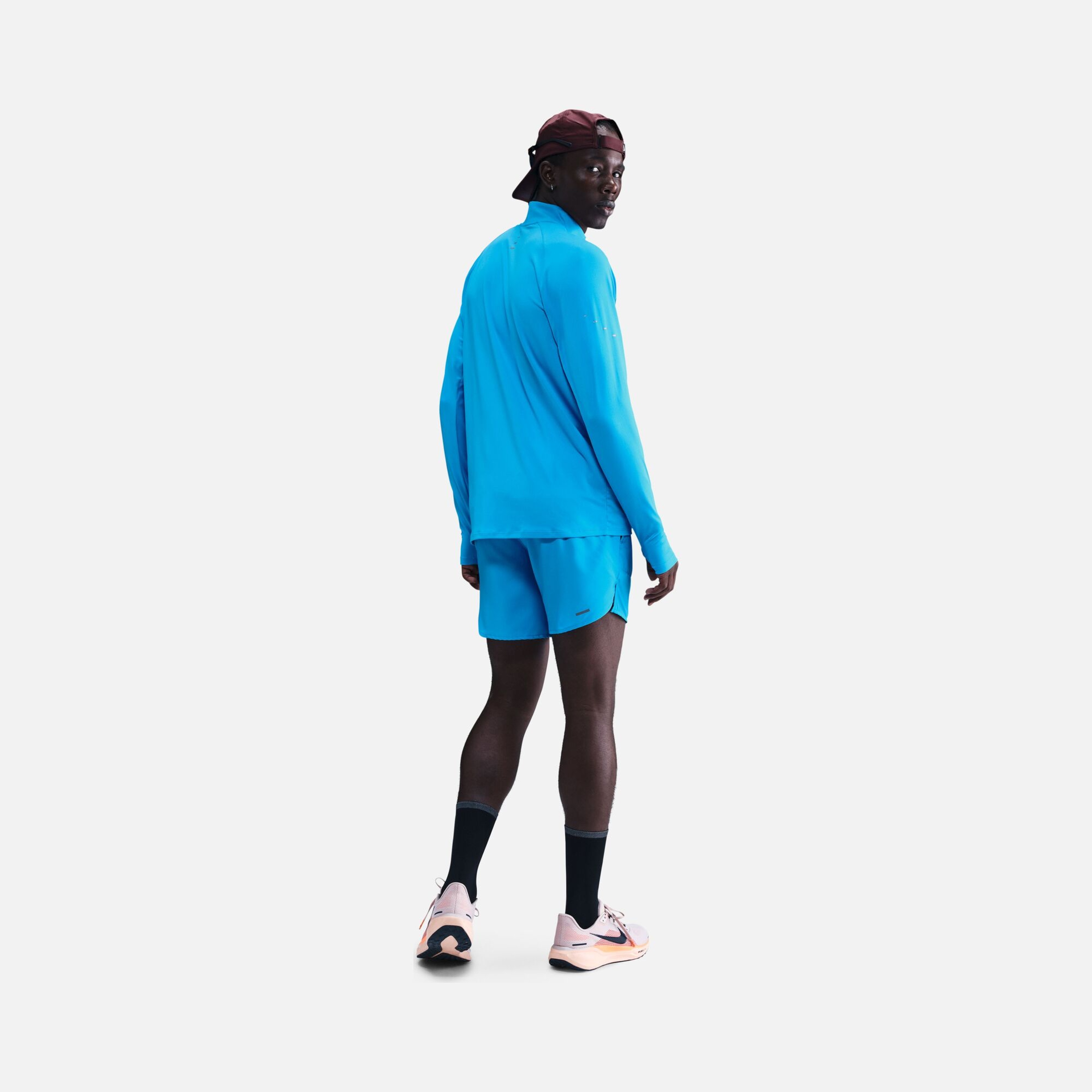 Nike Stride Dri-Fit  1/4-Zip Midlayer Running Long-Sleeve Erkek Tişört