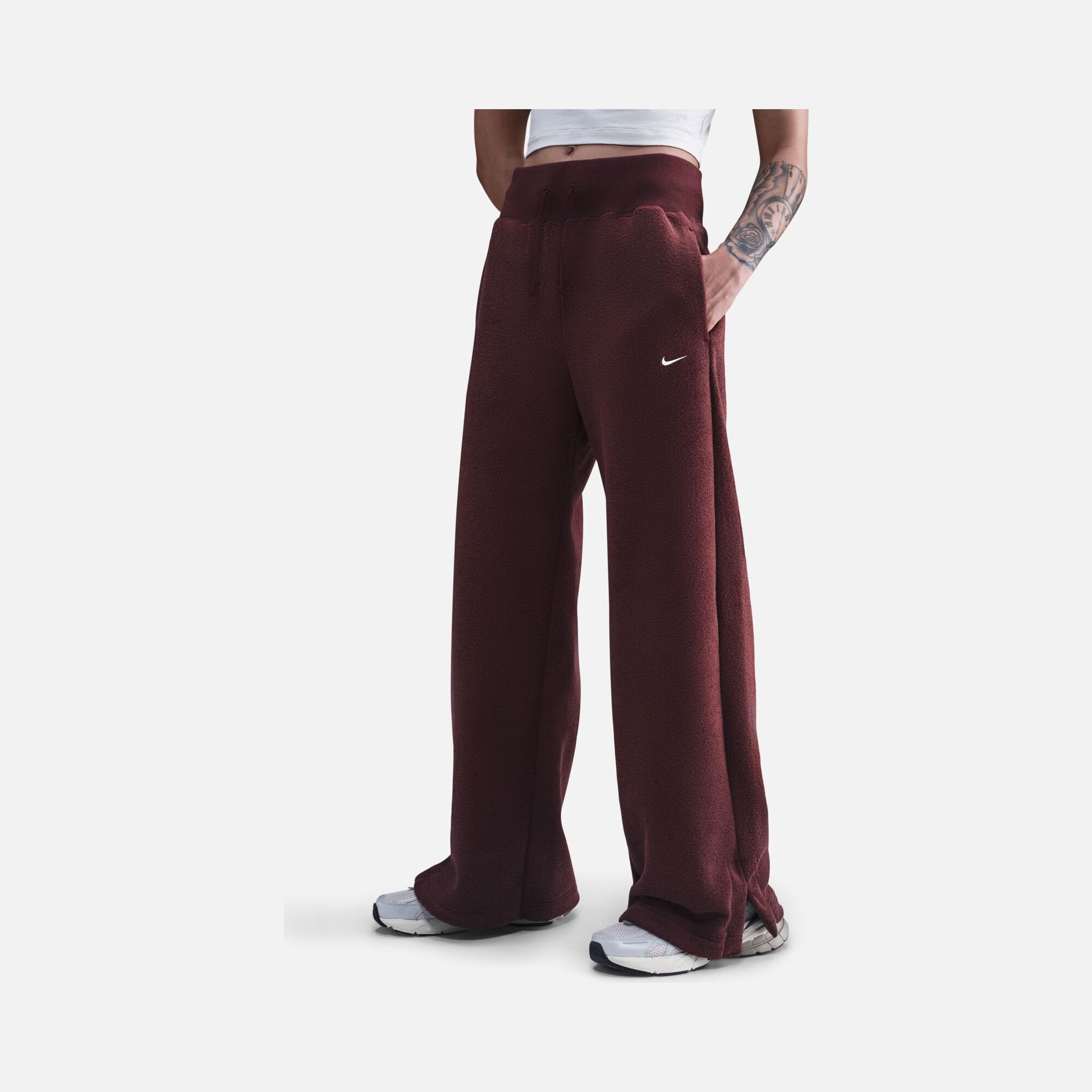 Nike Sportswear Phoenix Plush High-Waisted Wide-Leg Cozy Fleece Kadın Pantolon