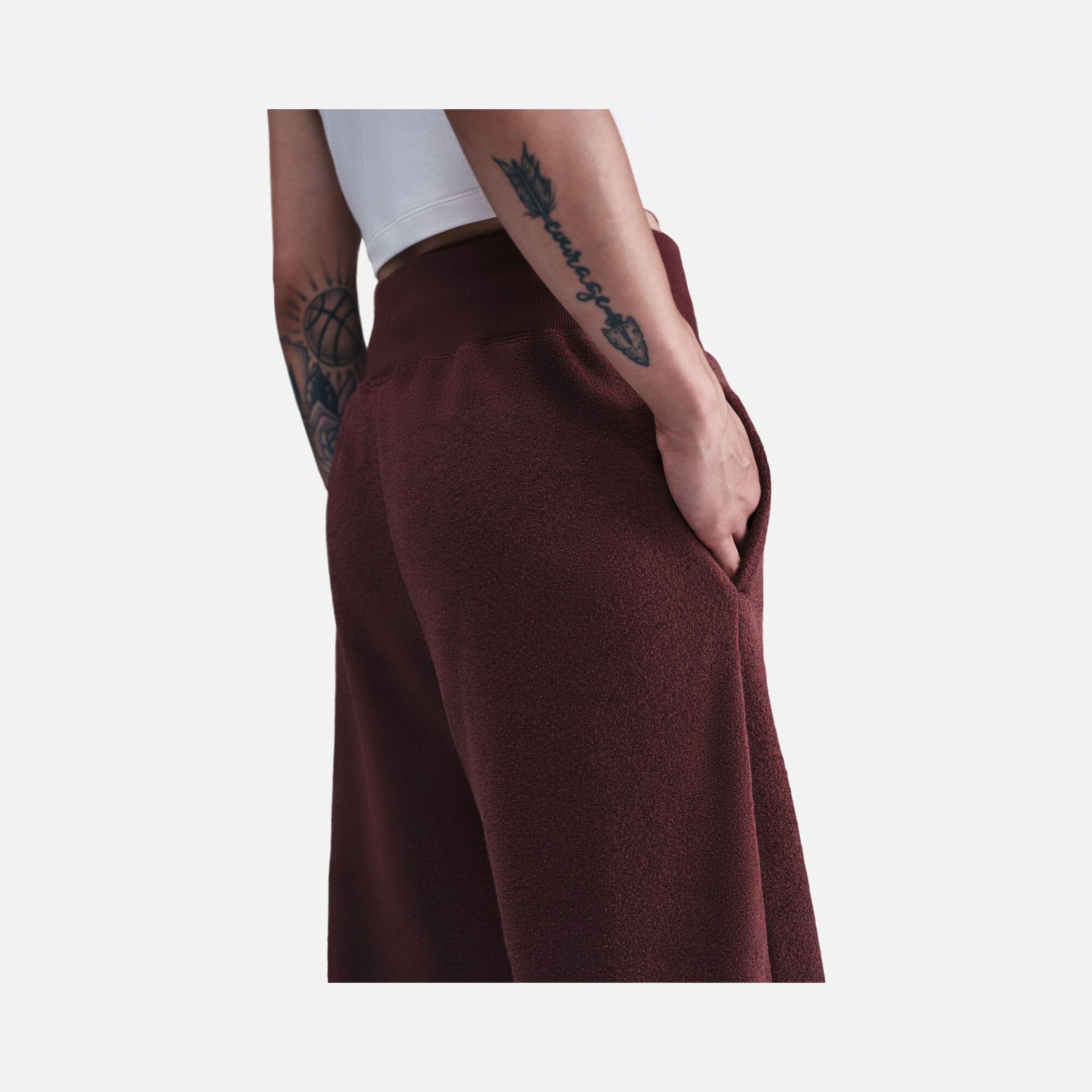 Nike Sportswear Phoenix Plush High-Waisted Wide-Leg Cozy Fleece Kadın Pantolon