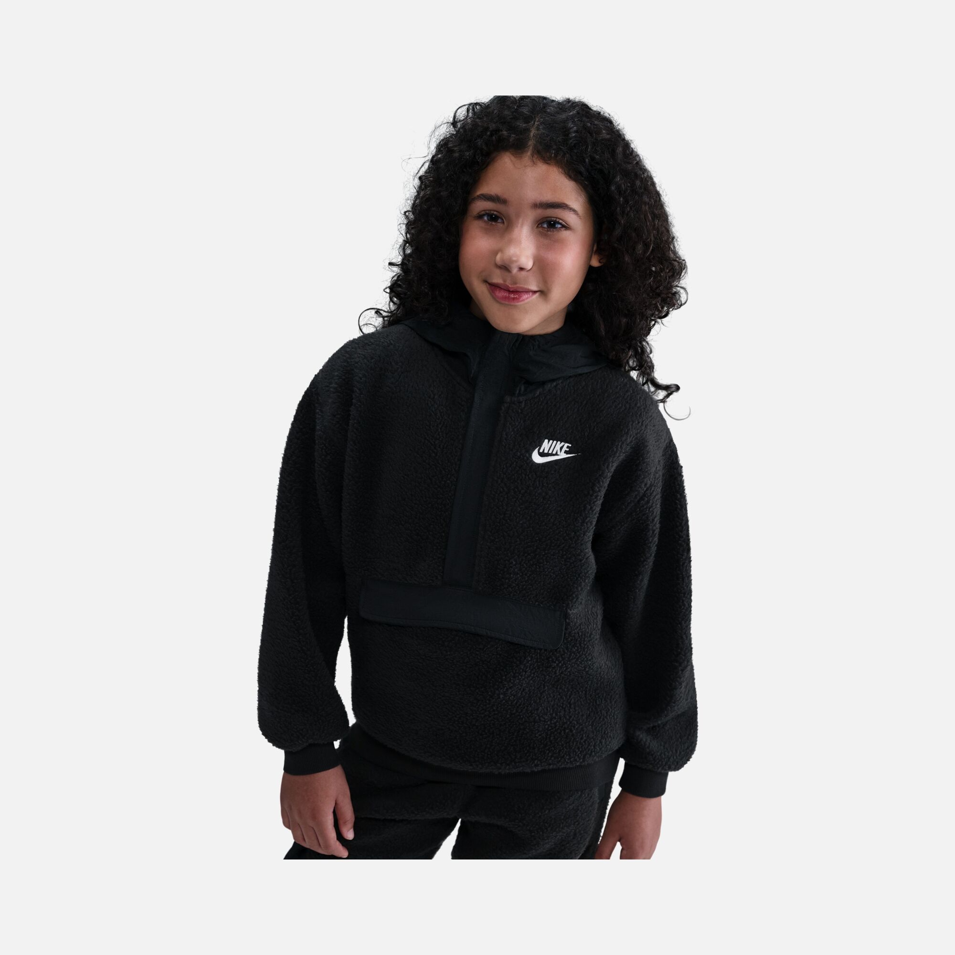 Nike Sportswear Club Fleece Loose 1/4 Zip Kapüşonlu Çocuk Sweatshirt