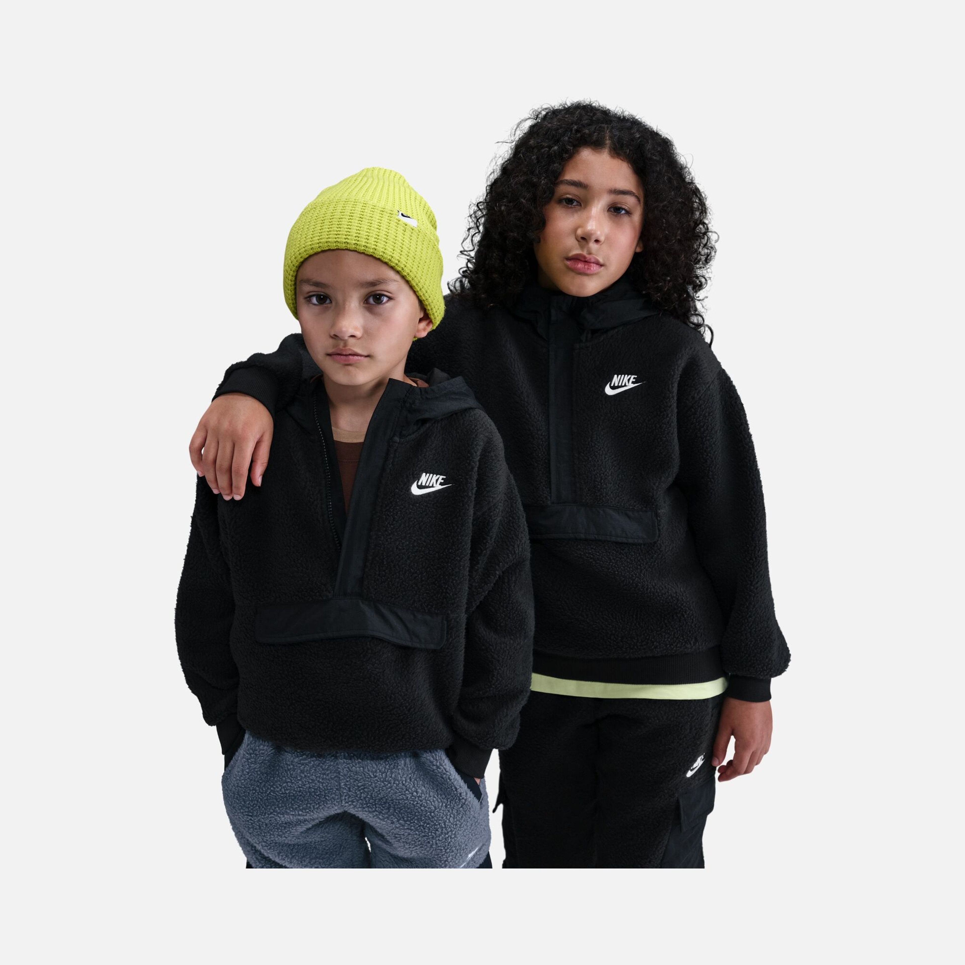 Nike Sportswear Club Fleece Loose 1/4 Zip Kapüşonlu Çocuk Sweatshirt