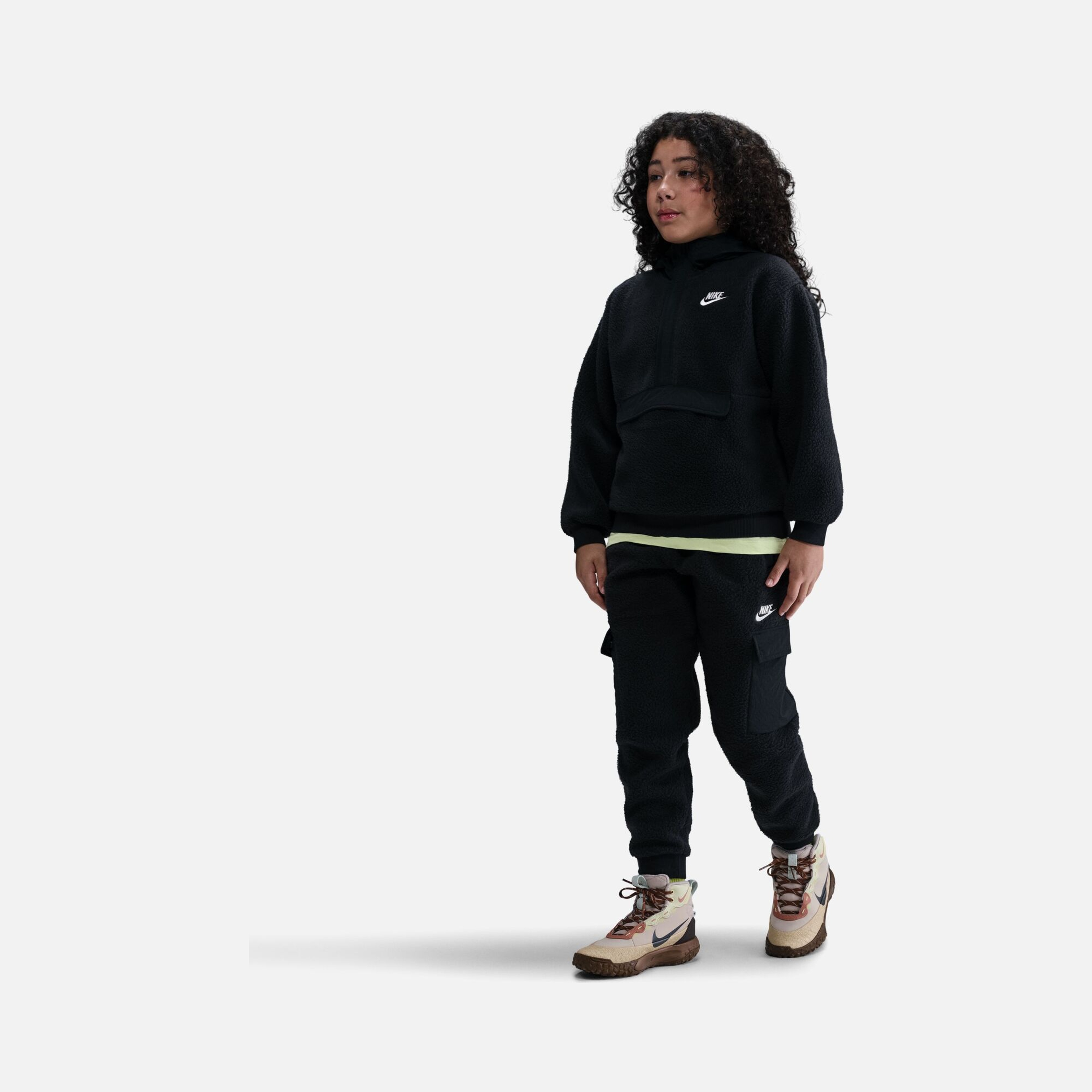 Nike Sportswear Club Fleece Loose 1/4 Zip Kapüşonlu Çocuk Sweatshirt