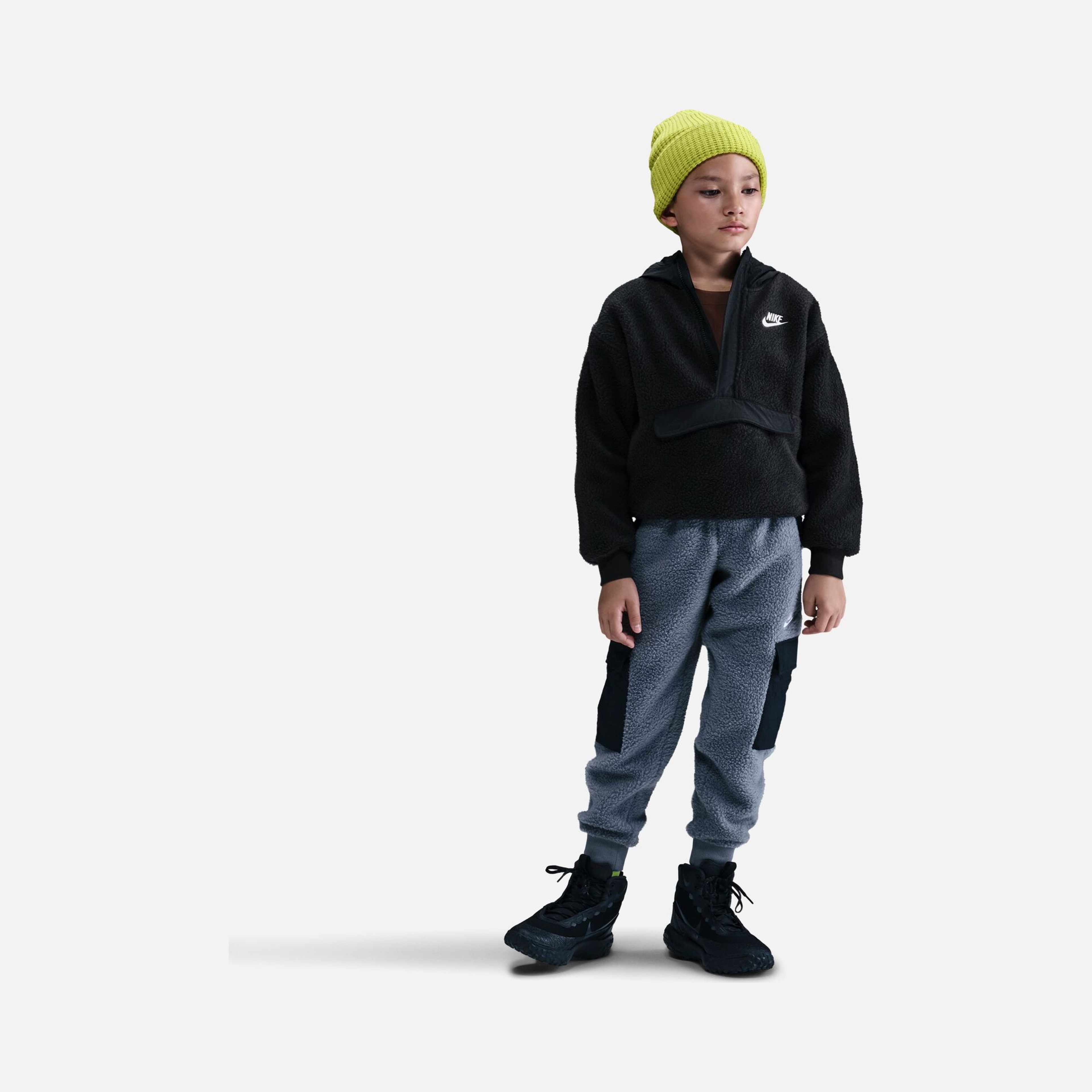 Nike Sportswear Club Fleece Loose 1/4 Zip Kapüşonlu Çocuk Sweatshirt