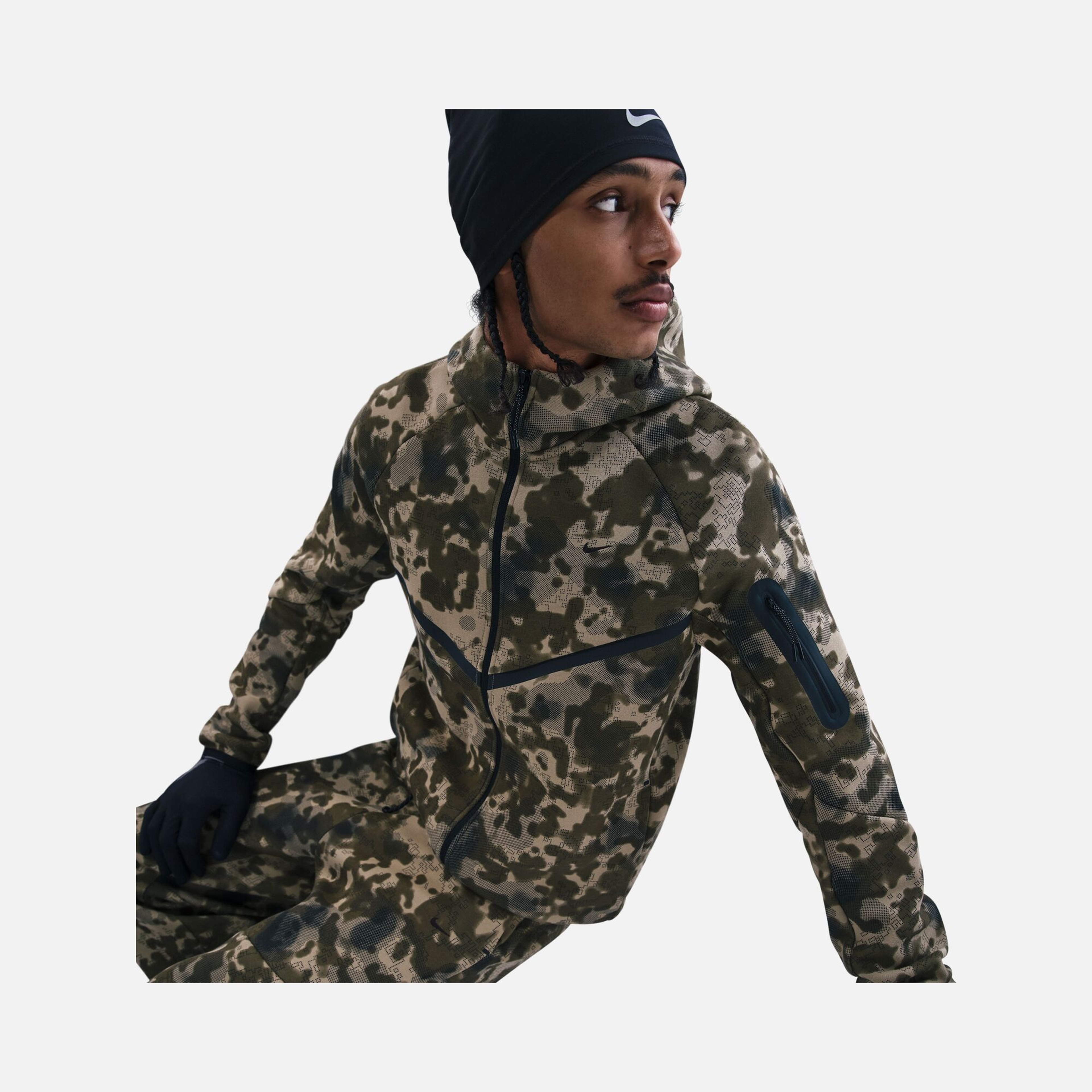 Nike Tech Fleece Wr Fz Camo Erkek Ceket
