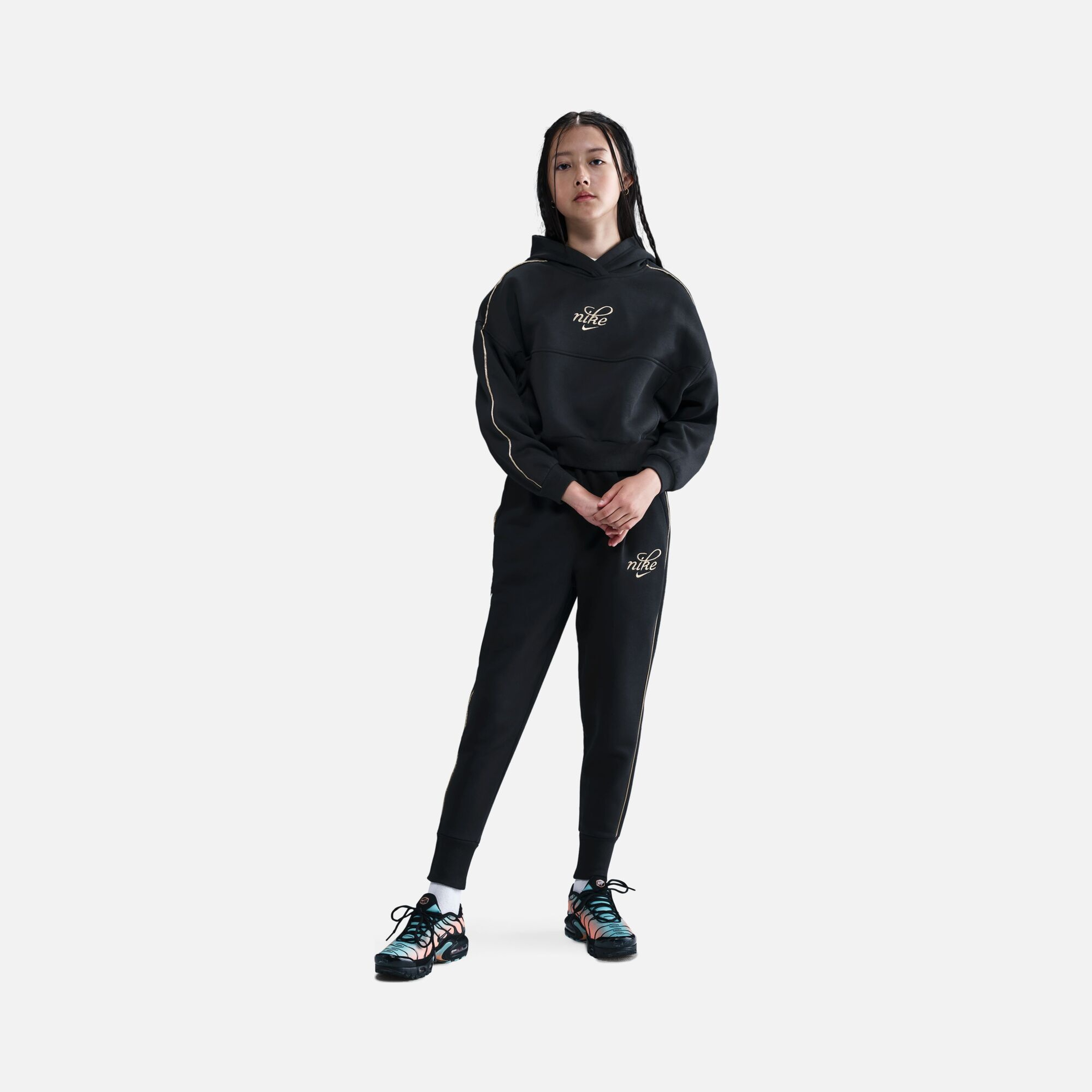 Nike Club Fleece Boxy Hoodie Gx Shine Çocuk Sweatshirt