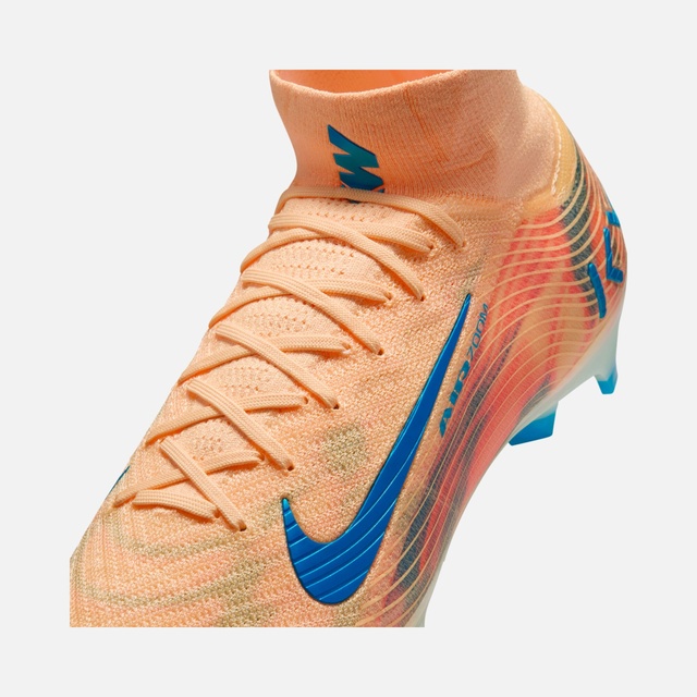 Nike Nike Turuncu Mercurial Superfly 10 Elite 'Kylian Mbappé' FG Firm-Ground High-Top Erkek Krampon Barçın'da! Turuncu - 11. görsel