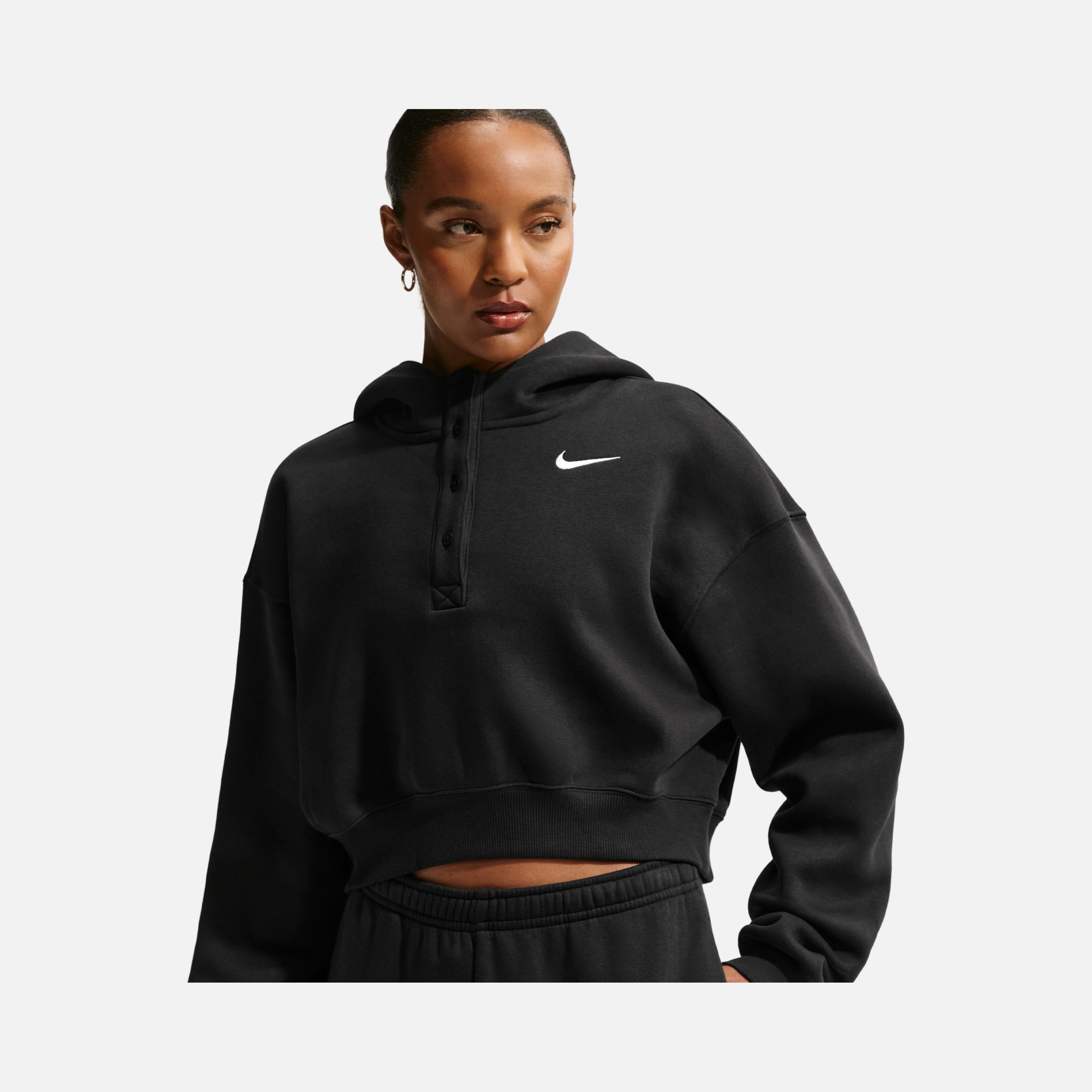 Nike Sportswear Phoneix Fleece Os Crop Kadın Kapüşonlu Sweatshirt