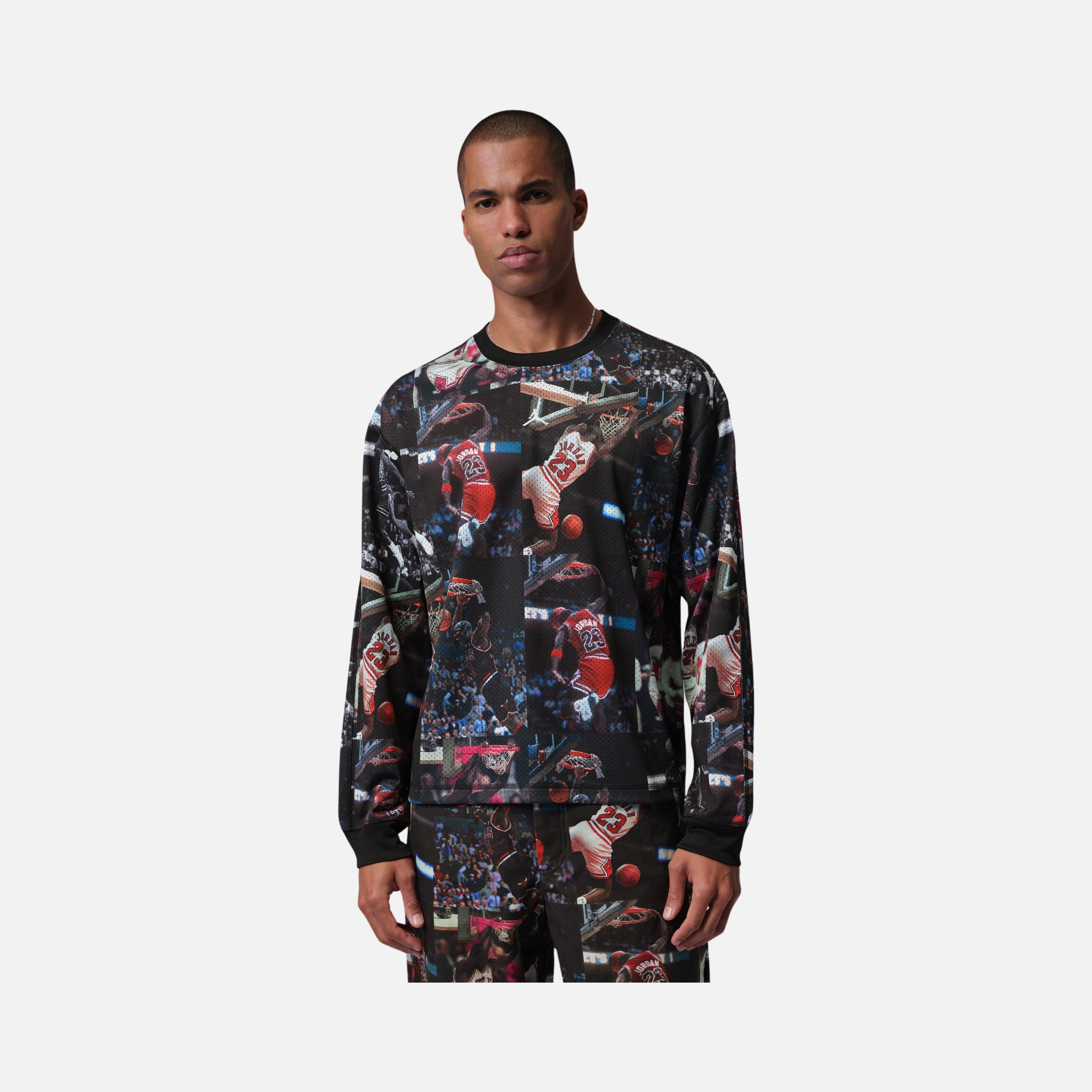 Nike MJ Flt Aop Ls Jrsy Erkek Sweatshirt