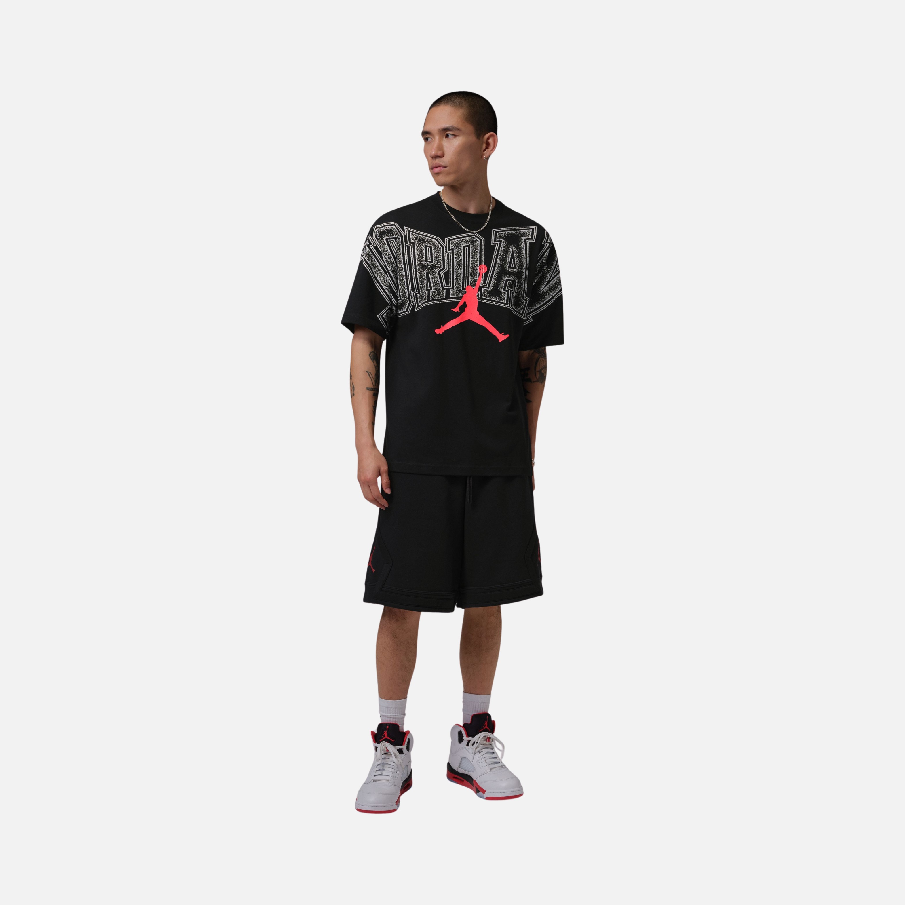 Nike MJ New Stretch Gfx Ss Crew Erkek Tişört | Barçın