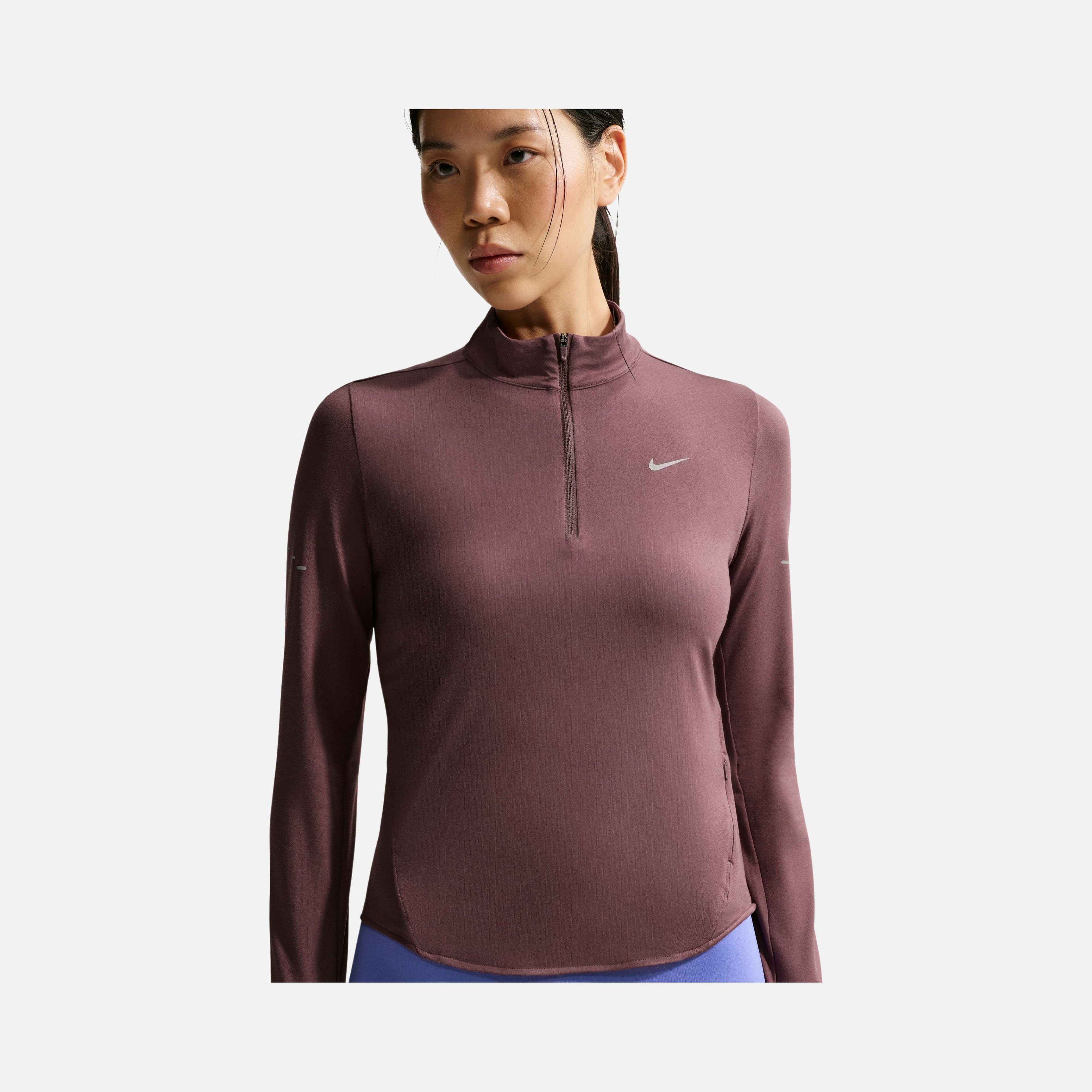 Nike Swift Dri-Fit UV 1/4-Zip Running Long-Sleeve Kadın Tişört