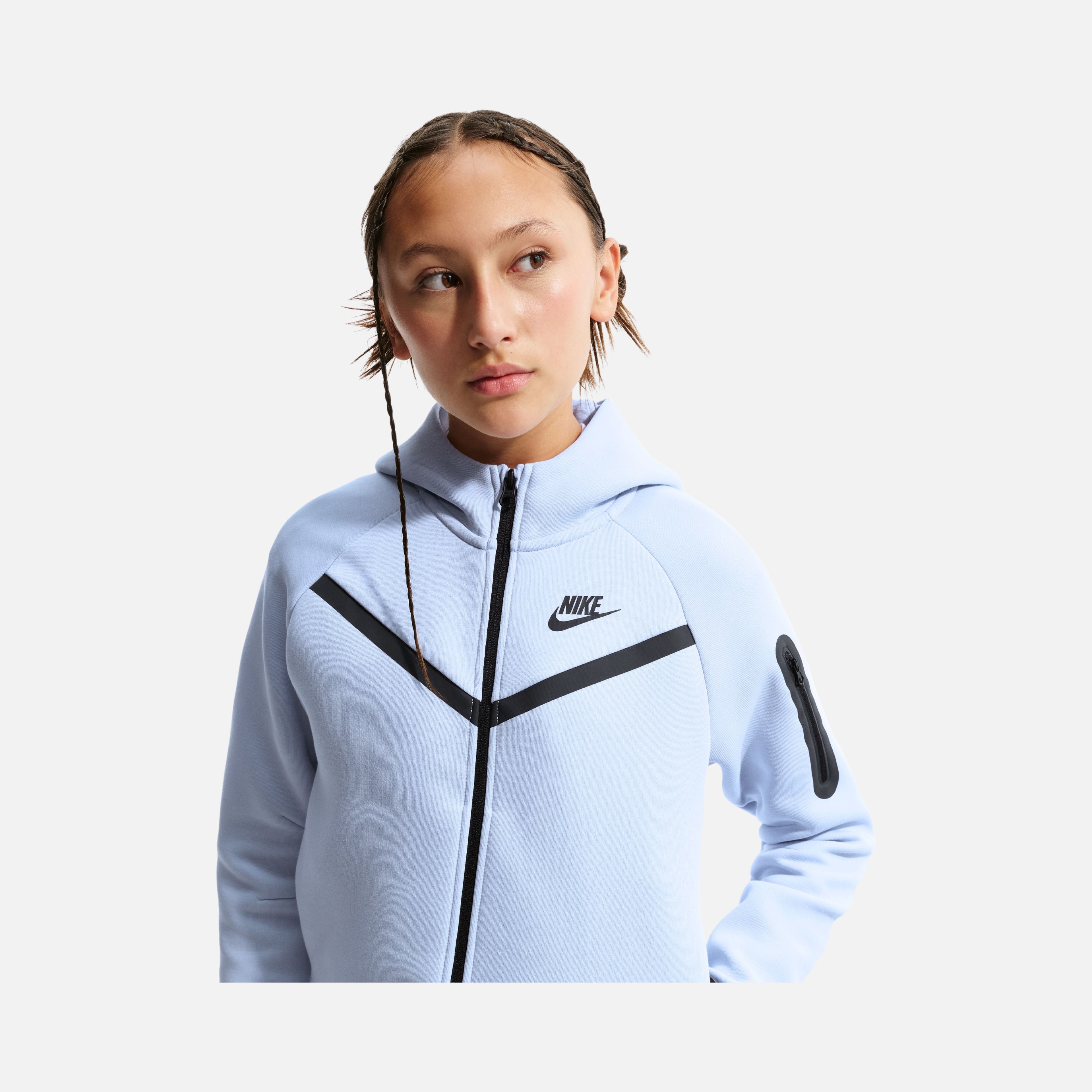 Nike Sportswear Tech Fleece SS25 Full-Zip Hoodie (Girls) Çocuk Ceket