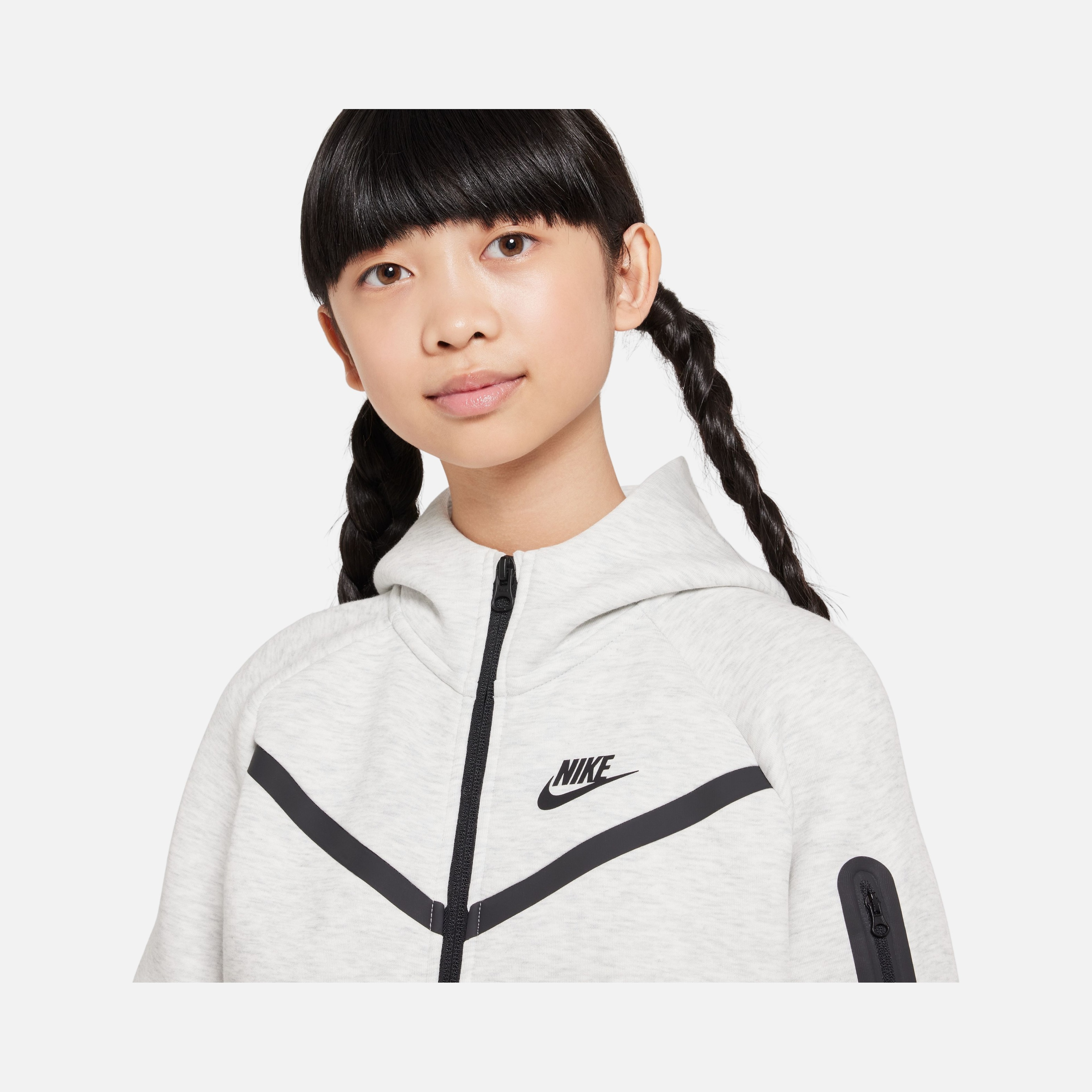 Nike Sportswear Tech Fleece SS25 Full-Zip Hoodie (Girls) Çocuk Ceket