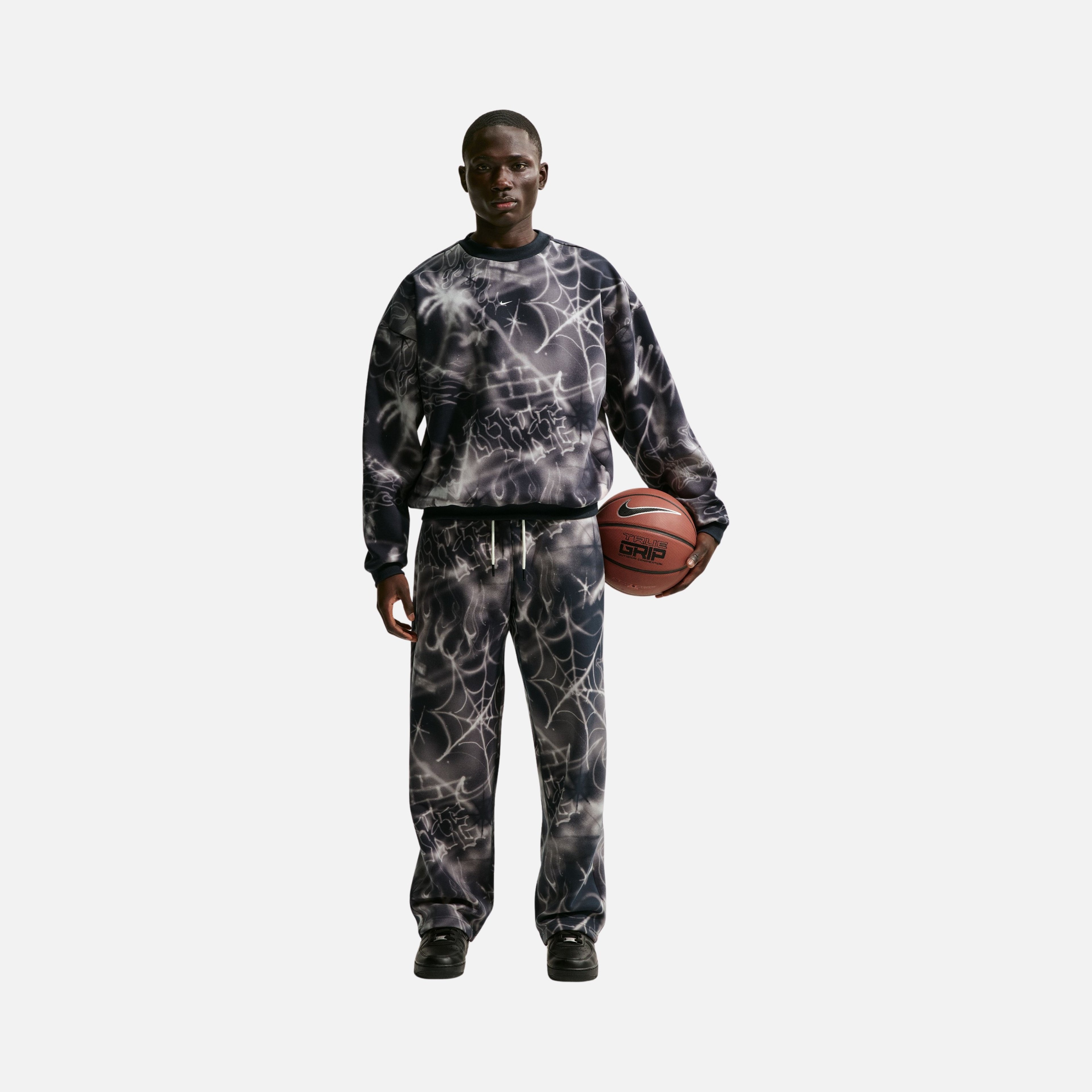 Nike M Nk Tf Si Brsh Crew Aop Erkek Sweatshirt