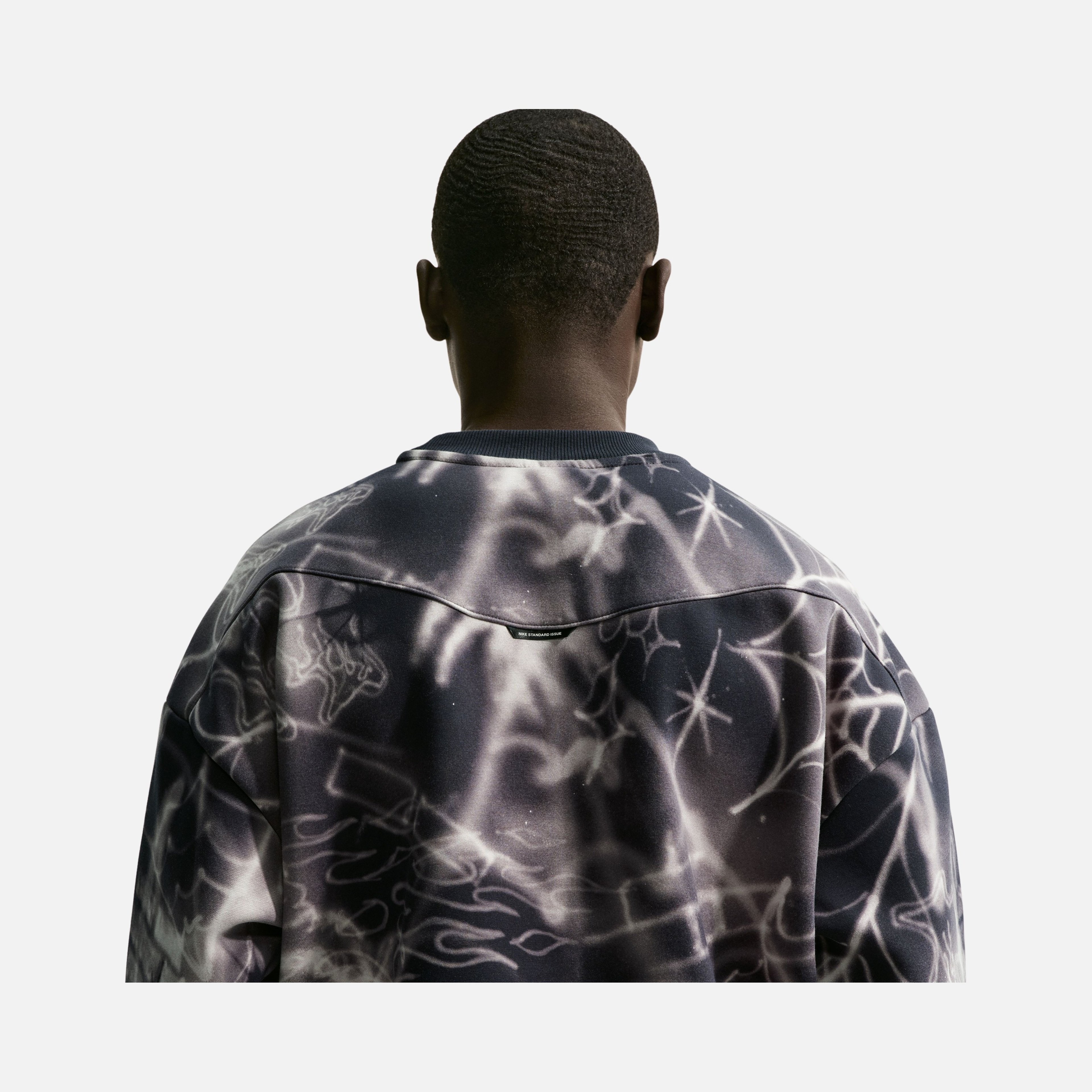 Nike M Nk Tf Si Brsh Crew Aop Erkek Sweatshirt