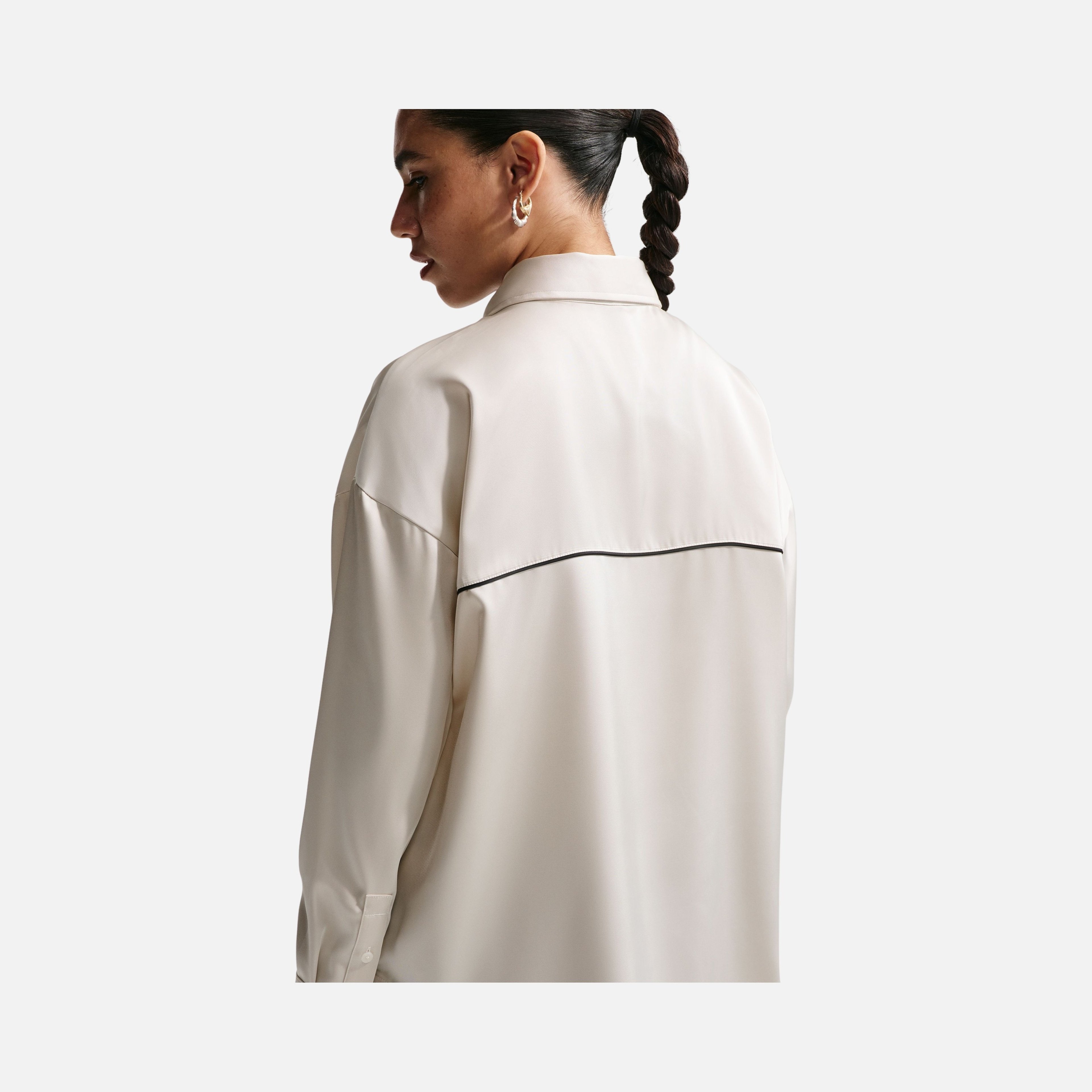 Nike W Nsw Offln Woven Stn Ls Top Kadın Gömlek