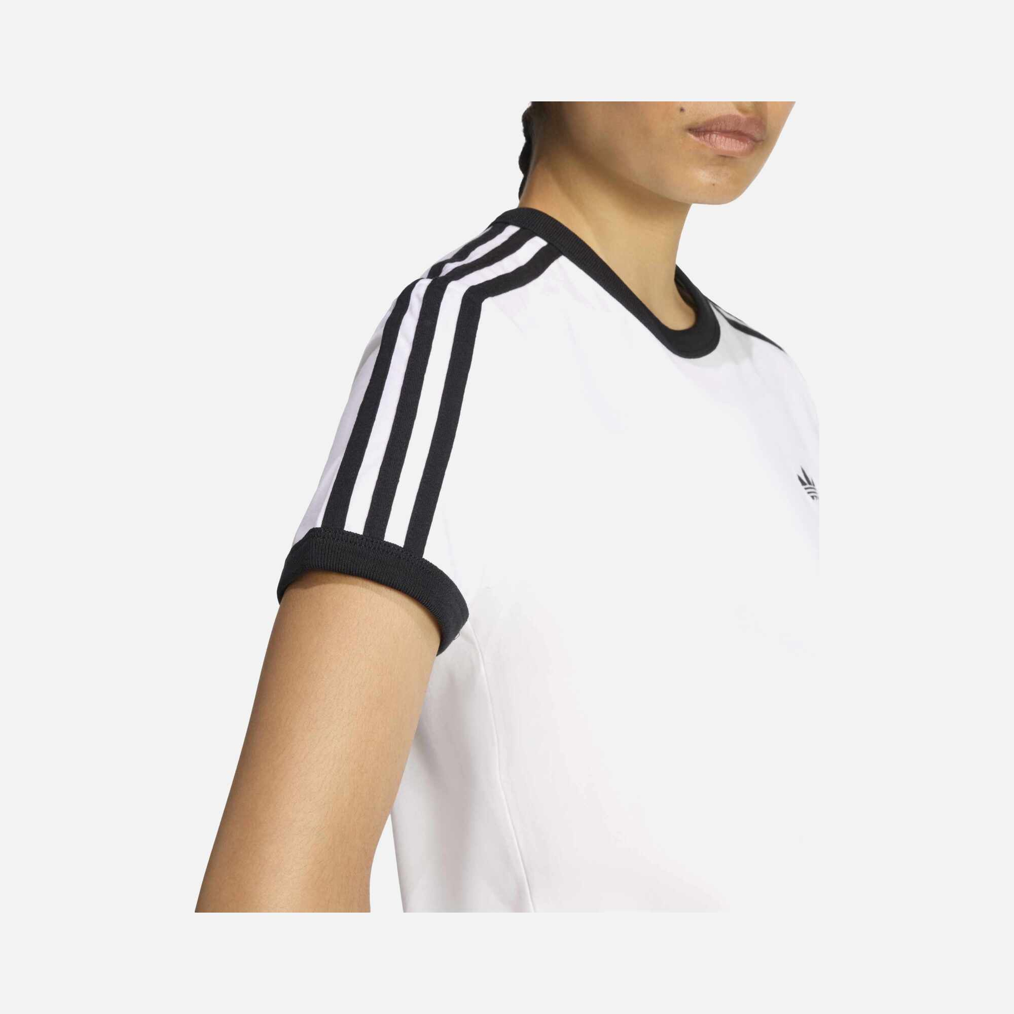 adidas White 3-Stripes Slim Tee Kadın Tişört