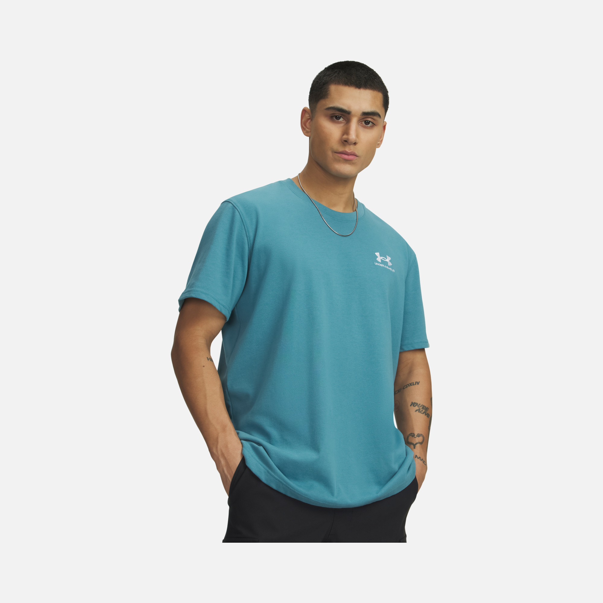 Under Armour Logo EMB Heavyweight Training Short-Sleeve Erkek Tişört