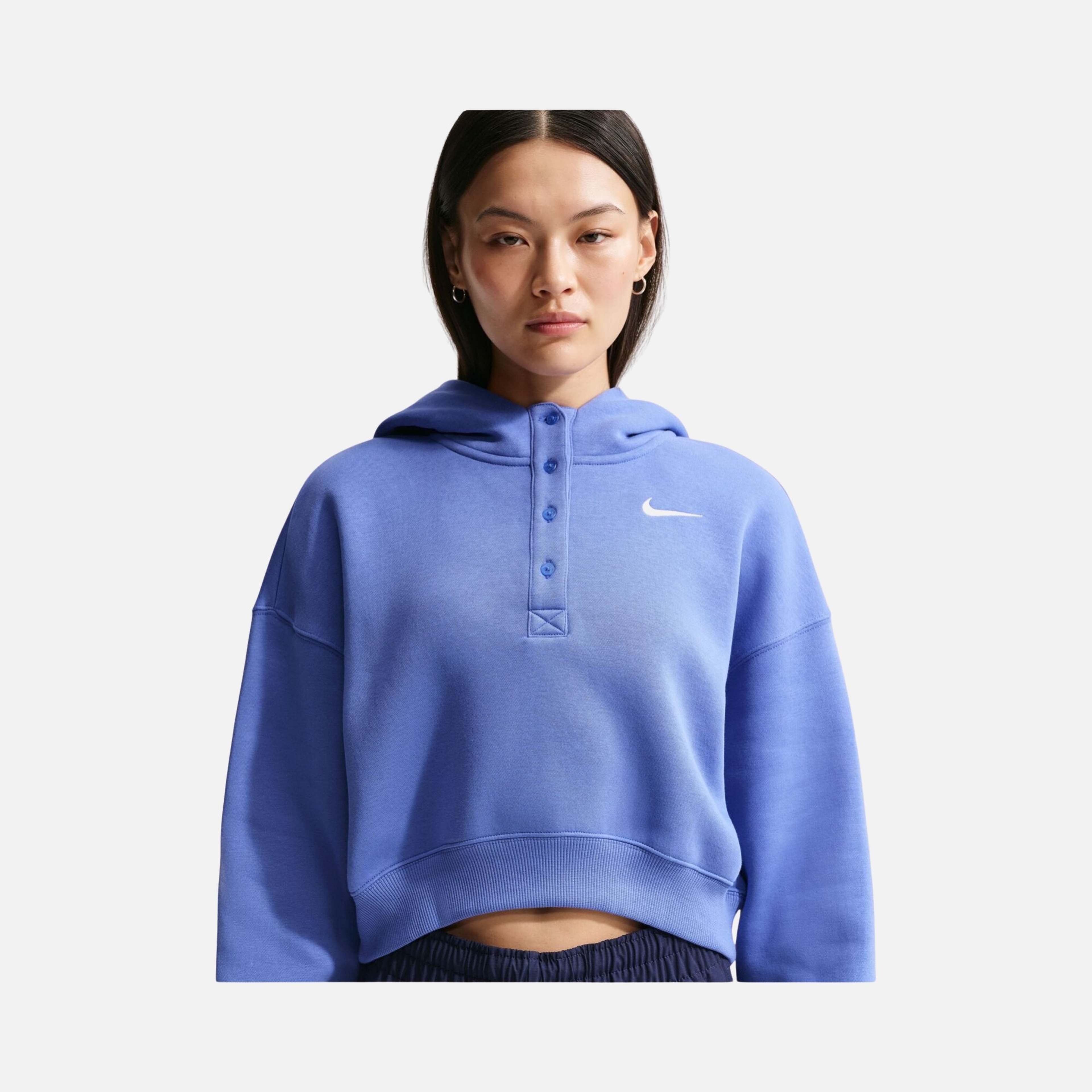 Nike Sportswear Phoneix Fleece Os Crop Kadın Kapüşonlu Sweatshirt