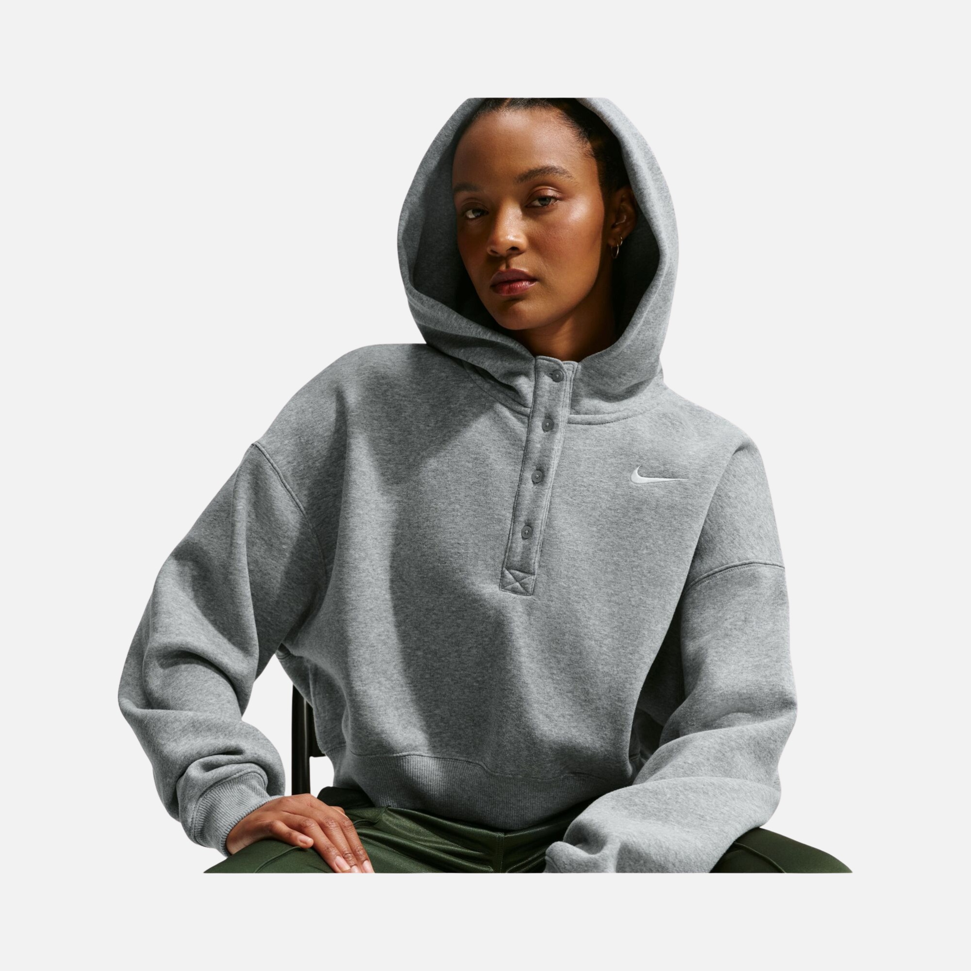 Nike Sportswear Phoneix Fleece Os Crop Kadın Kapüşonlu Sweatshirt